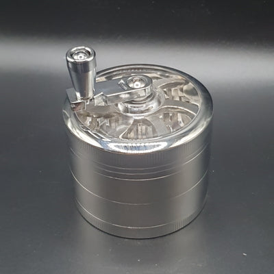 Metal Grinder with Hand Crank - 60mm - 4 Part