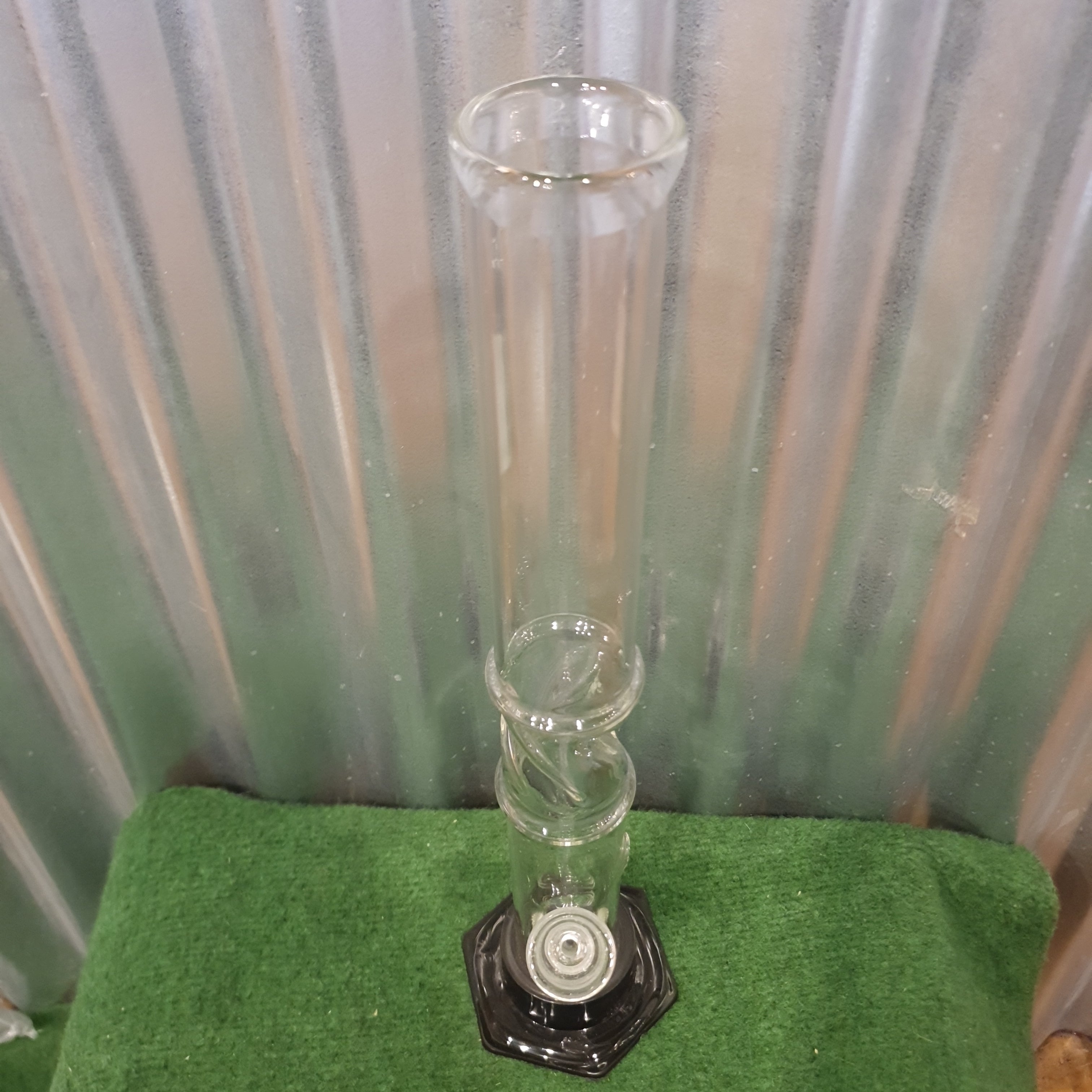 Clear Glass Bong - 40cm