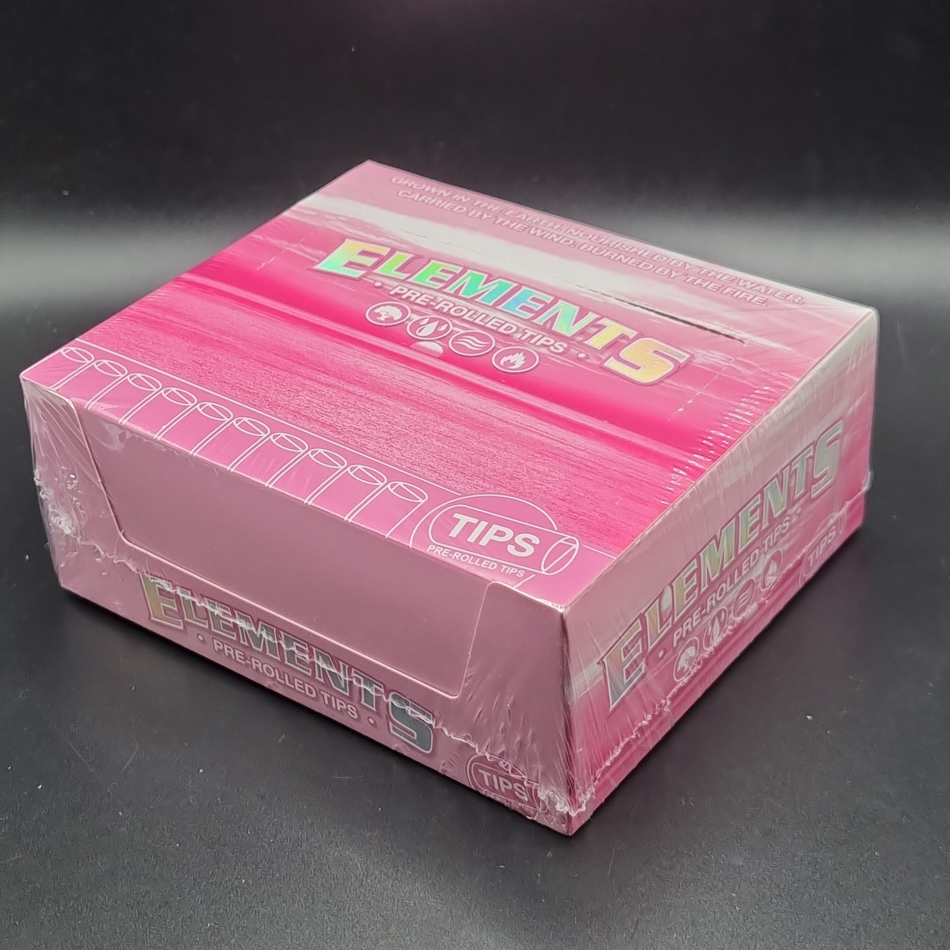Elements Pink Pre-Rolled Tips - Slide Pack - 21 Tips