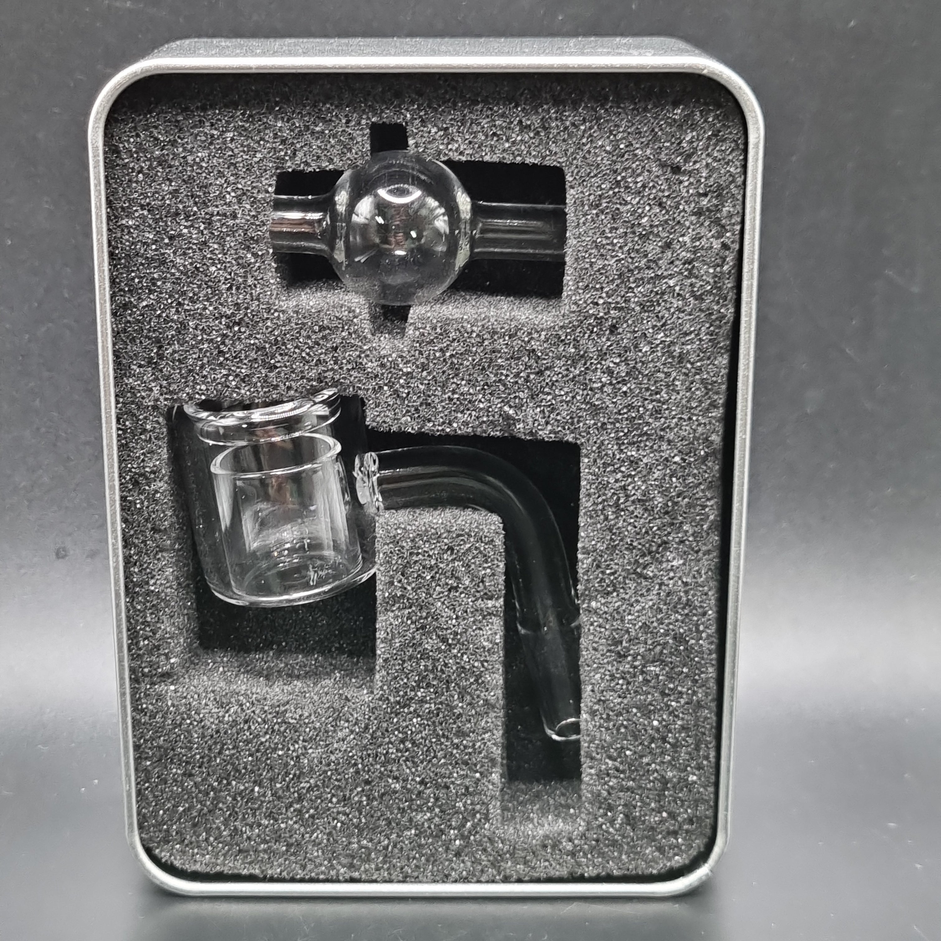 Double Walled Quartz Banger with Carb Cap - 10mm Male Joint