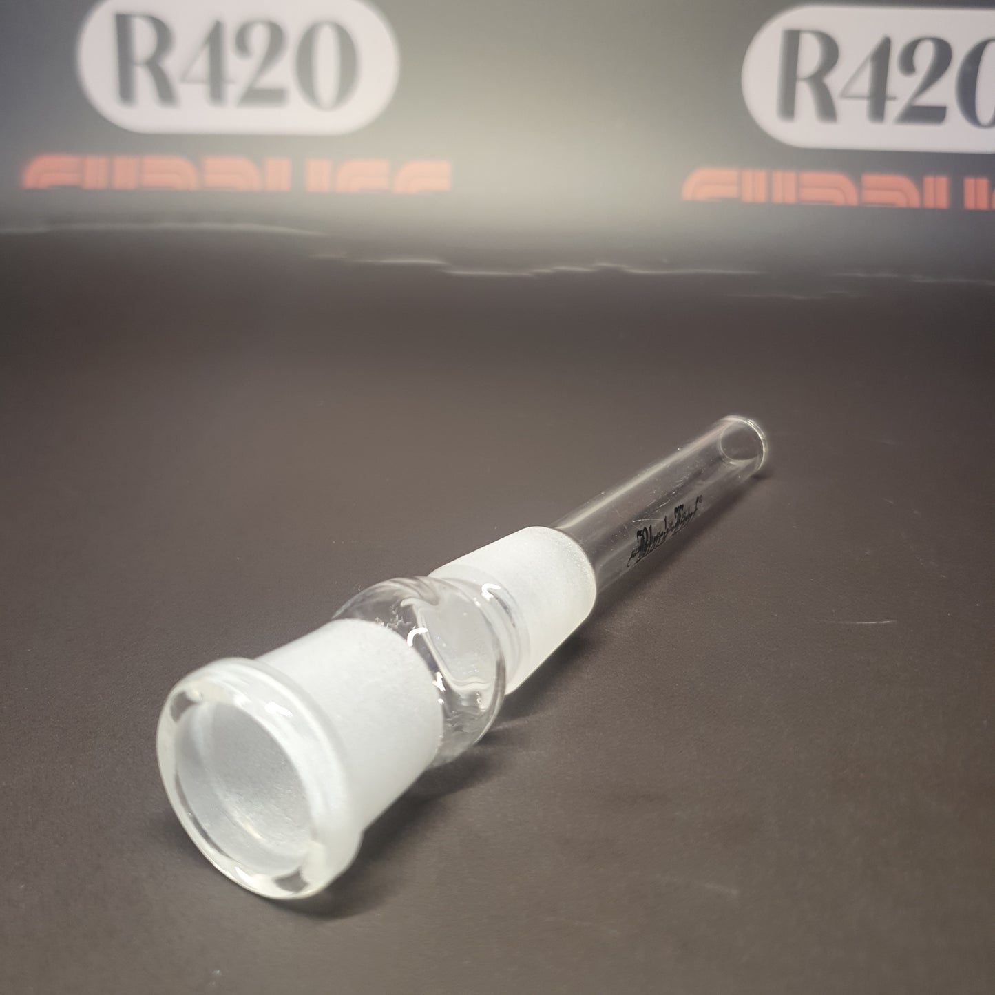 Glazen downstem - 18 mm - 80 mm lang