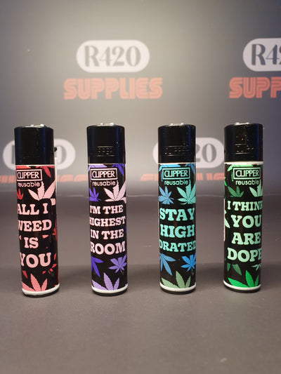 Clipper aansteker - bladeren slogan