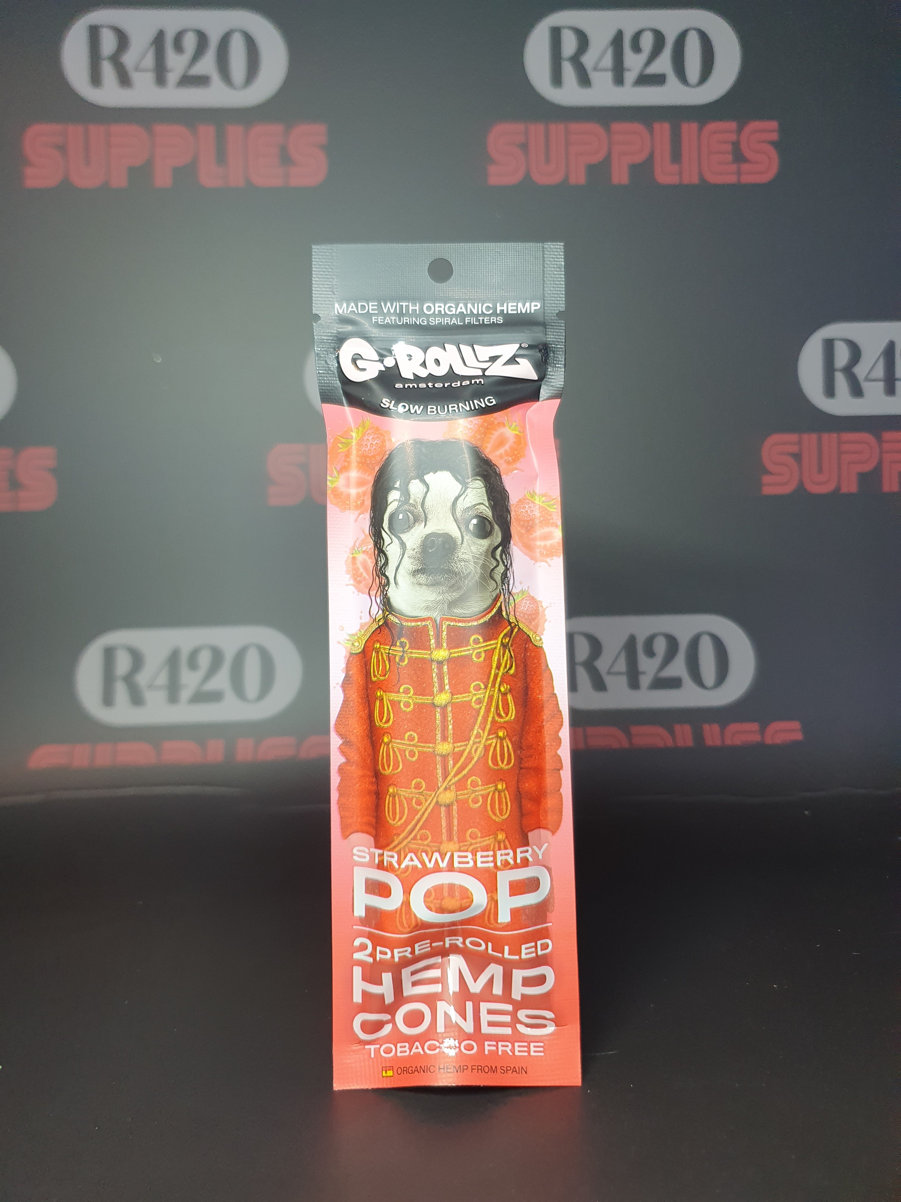 G-Rollz - Pre-Rolled Hemp Cones 2 Pack - Strawberry Pop