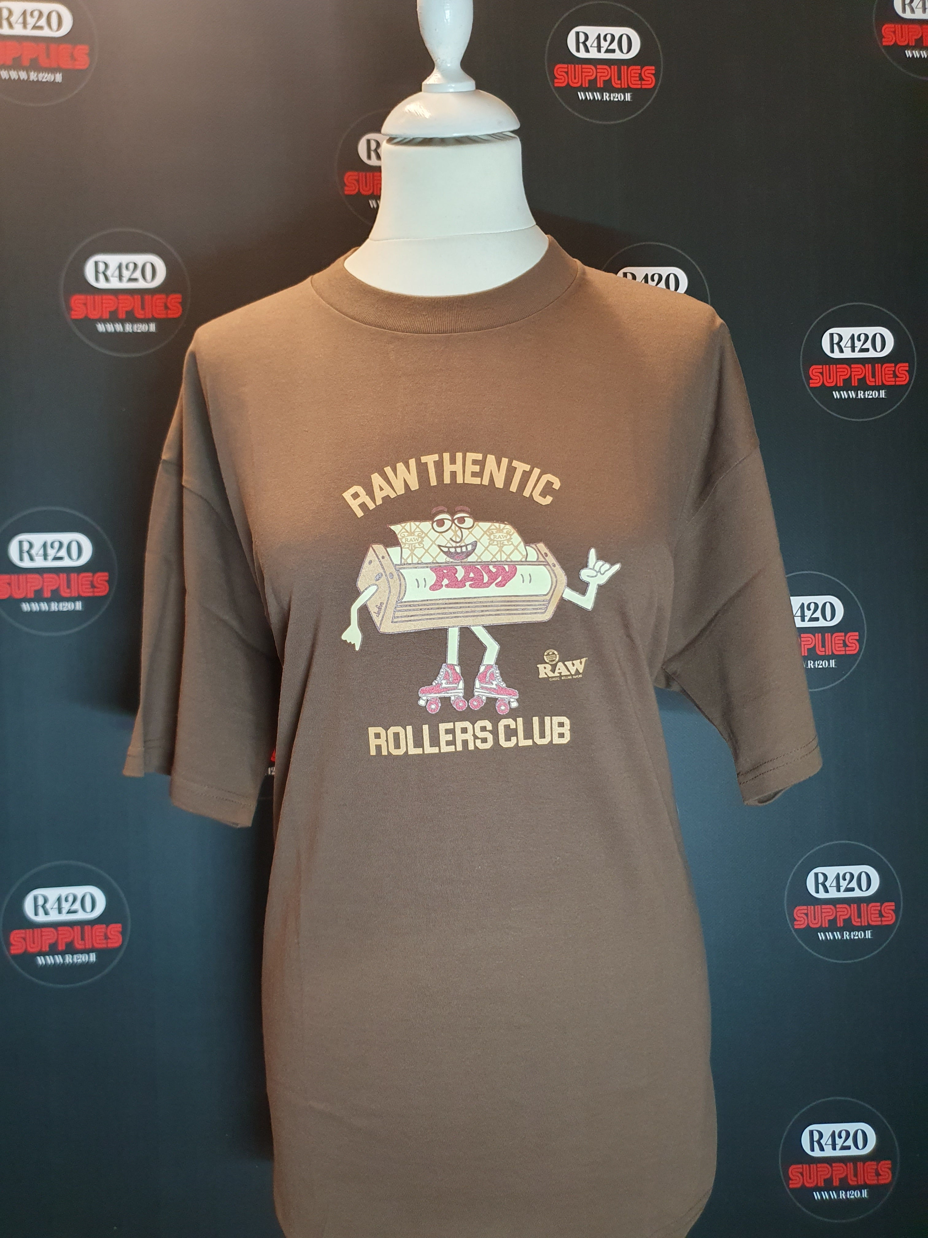 RAW x Interbreed Rollers Club T-Shirt - Brown