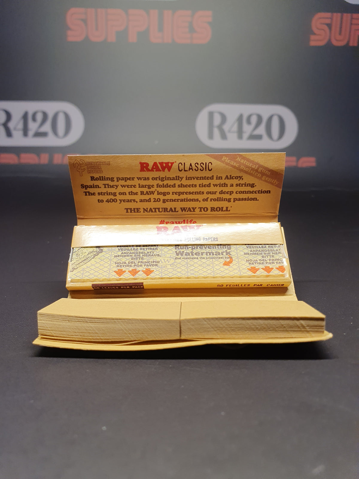 RAW Classic Single Wide - Single Window - Connaisseur - 50 Bladeren & 50 Tips