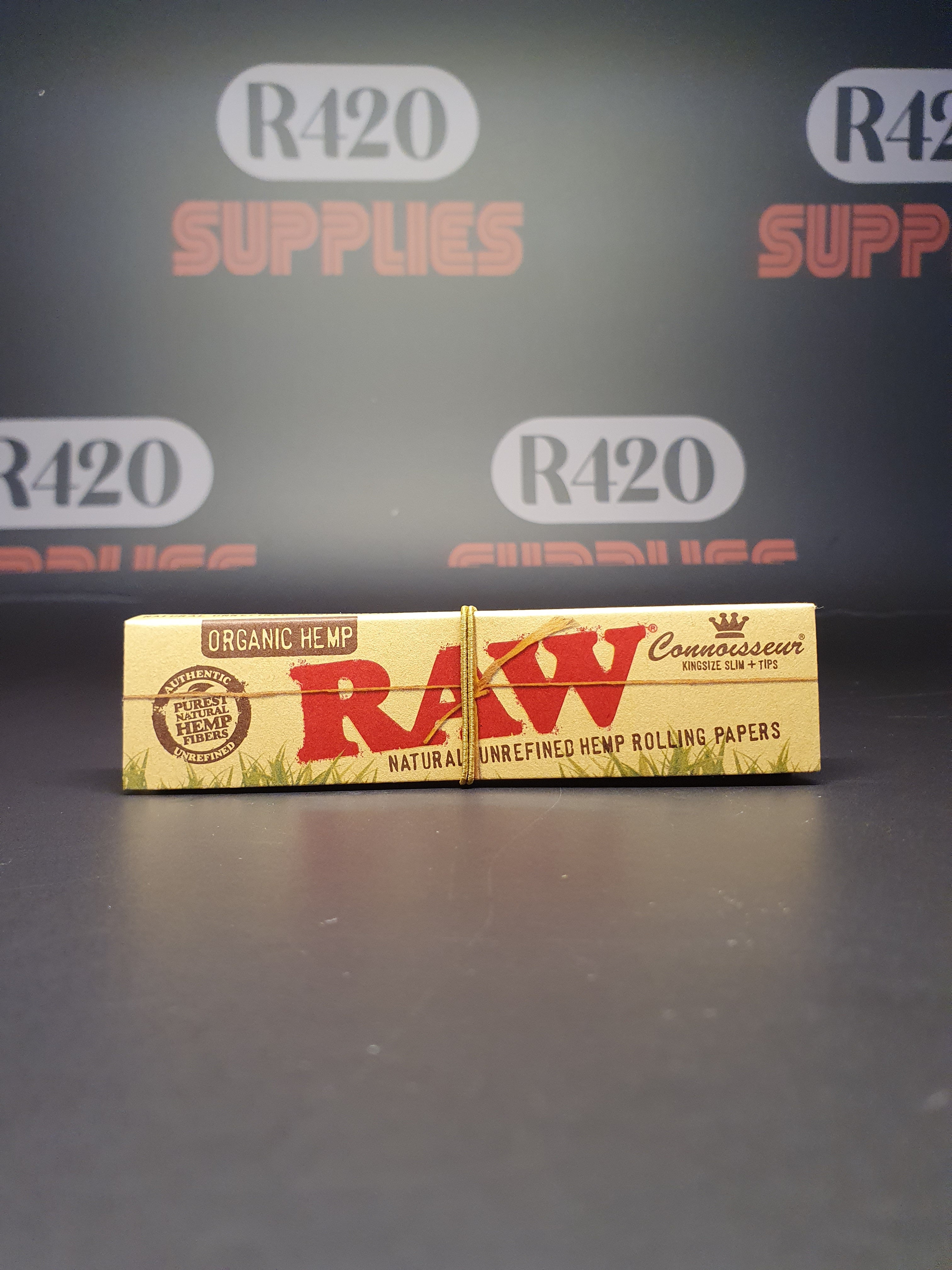RAW Organic Hemp Connoisseur - Kingsize Slim + Tips