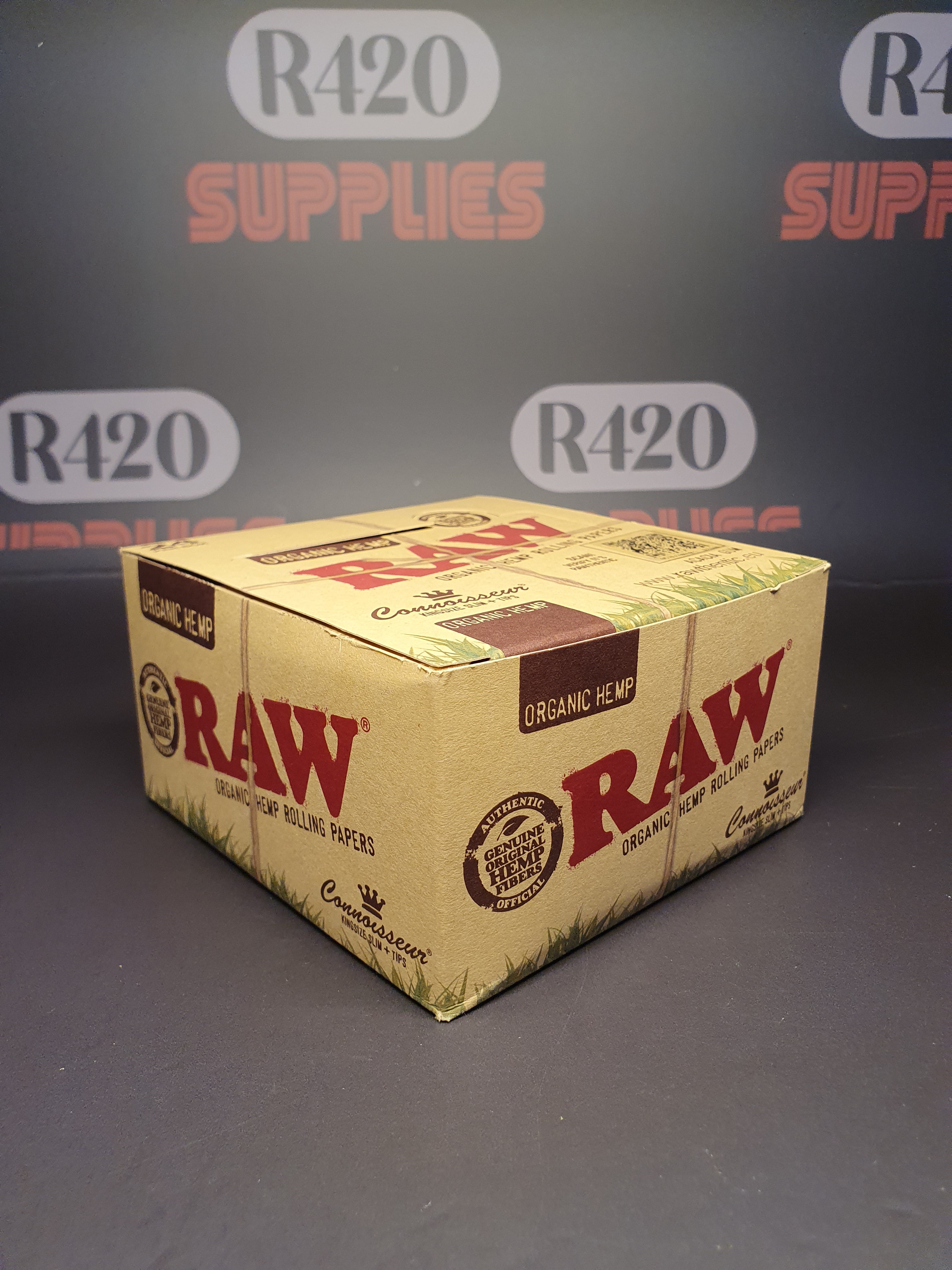 RAW Organic Hemp Connoisseur - Kingsize Slim + Tips