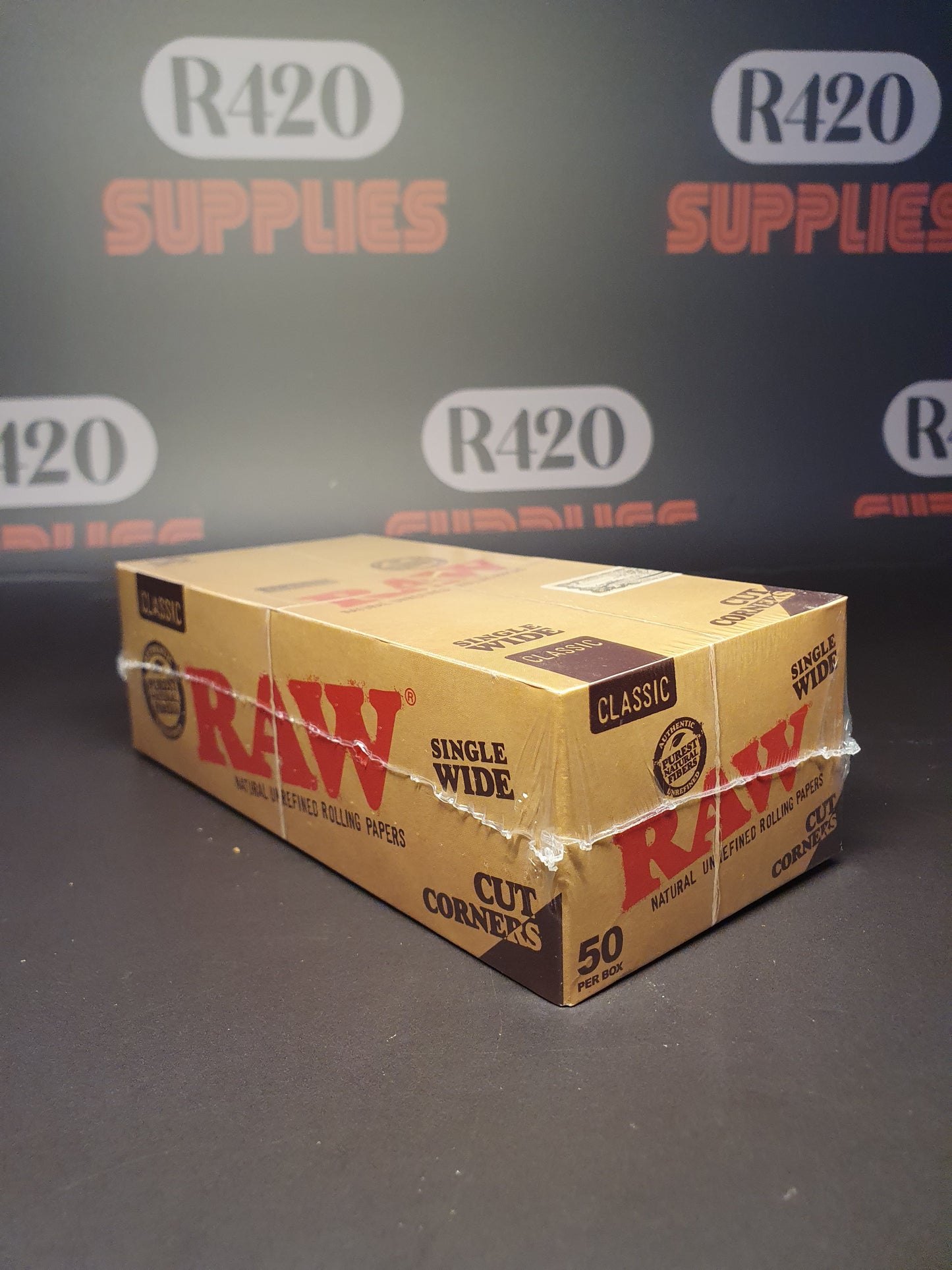 RAW Classic Single Wide - Single Window - Cut Corners - 50 Leavesv