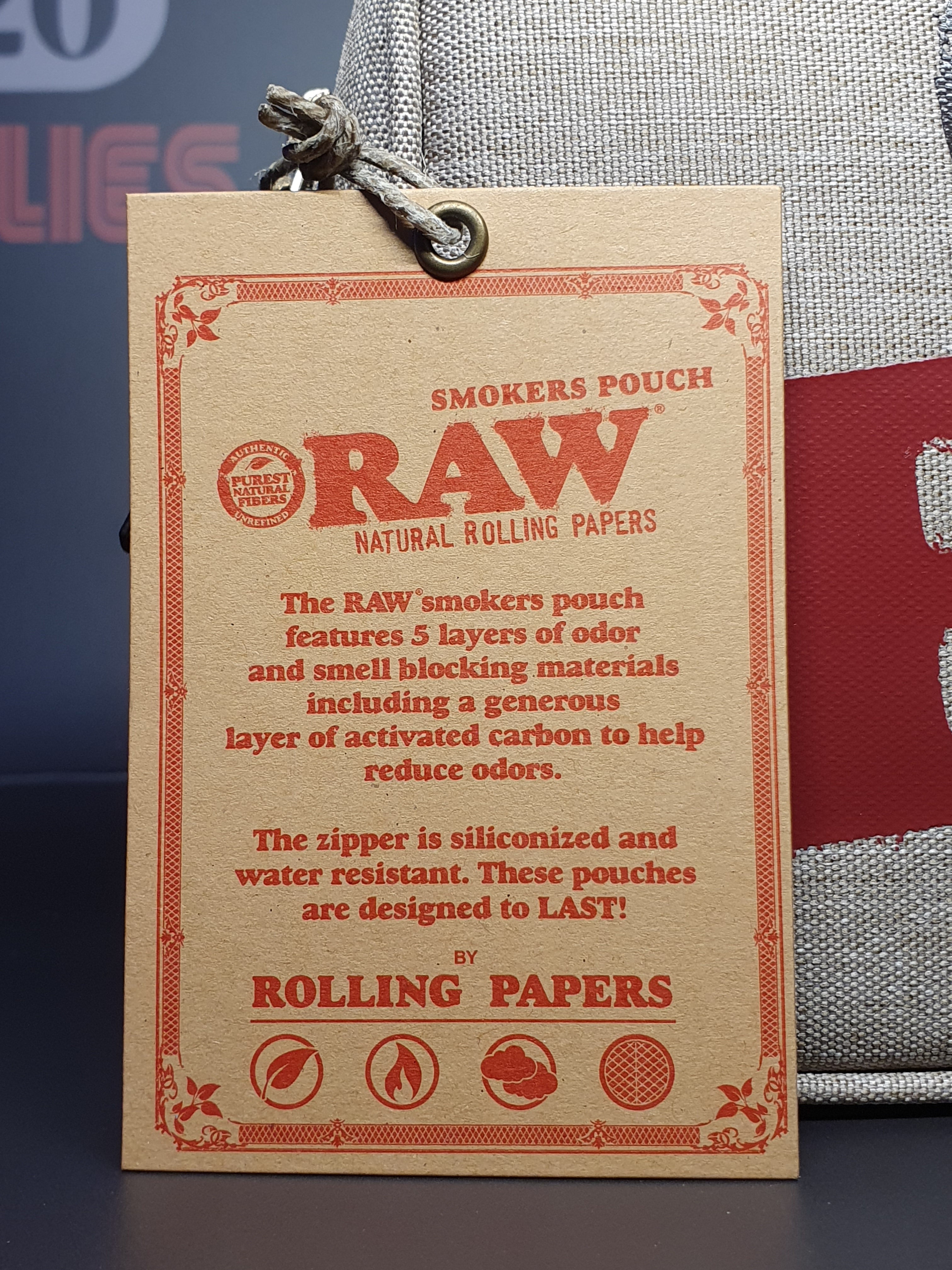 RAW Smell Proof Smoker's Pouch - Large