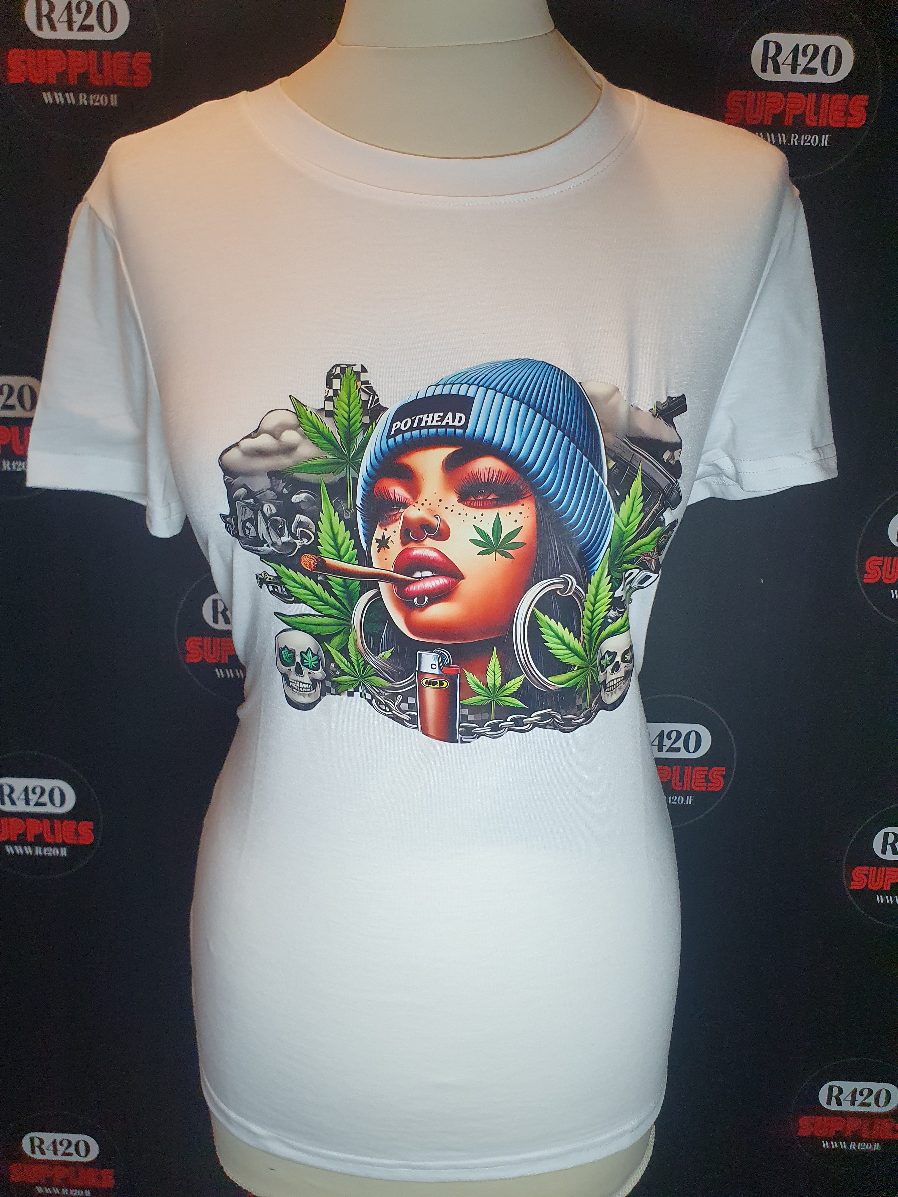 "Pothead" Girl Printed T-Shirt