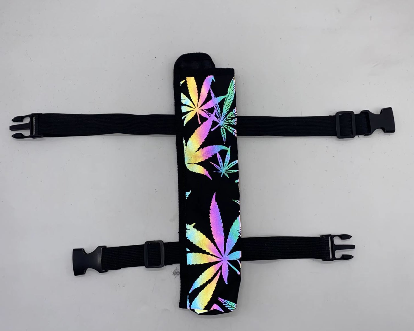 Holographic Reflective Fan Holders – Adjustable Strap | Rave & Festival Fan Holsters