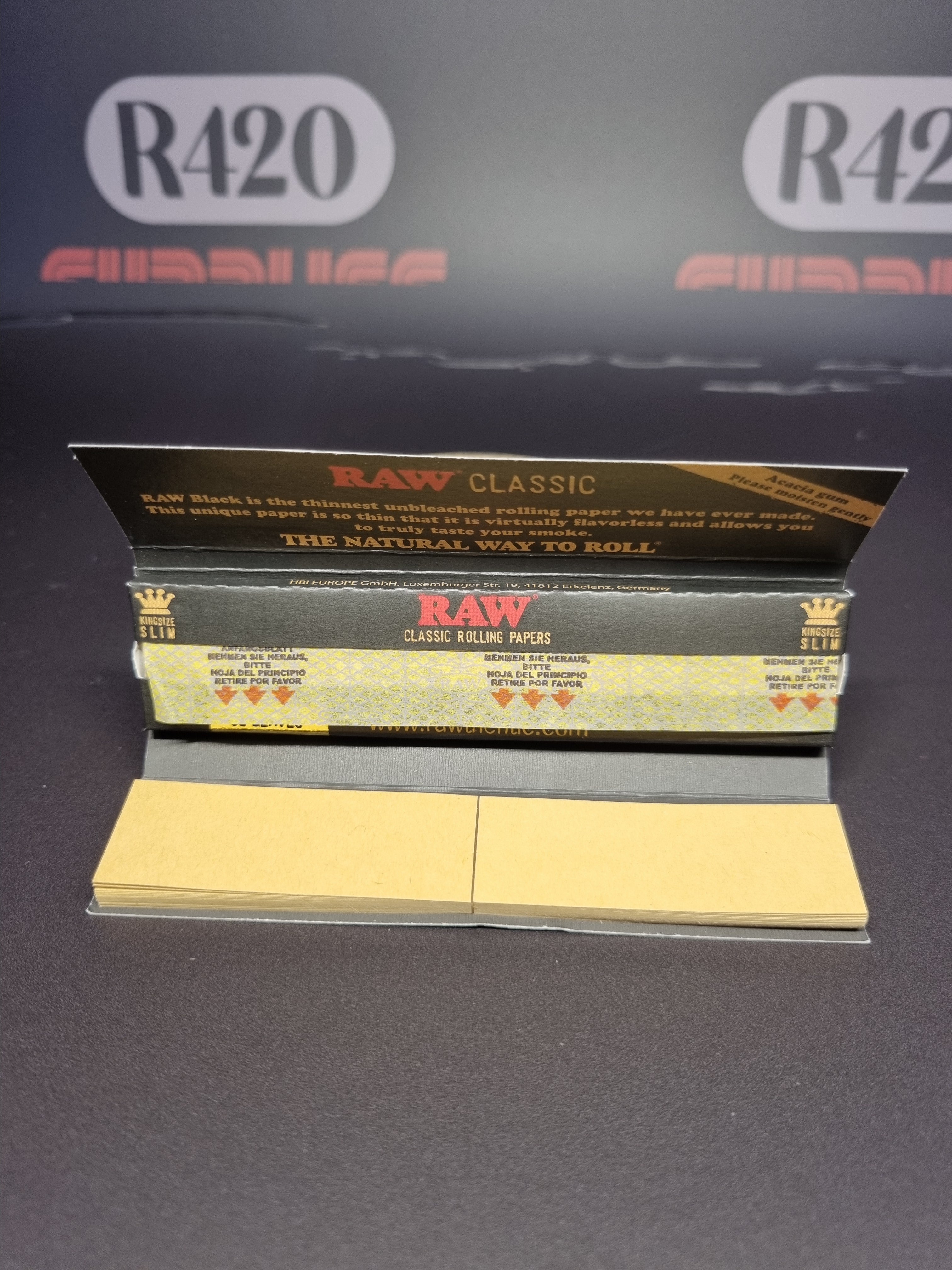 RAW Black Connoisseur - Kingsize Slim (skins + tips)p