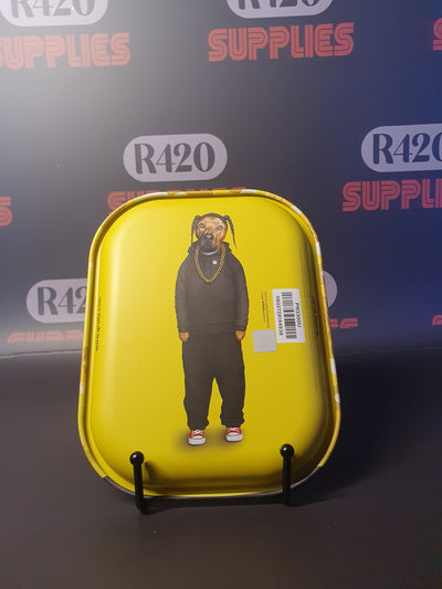 G-Rollz Pets Rock Mini Metal Rolling Tray - "Rap Dog"