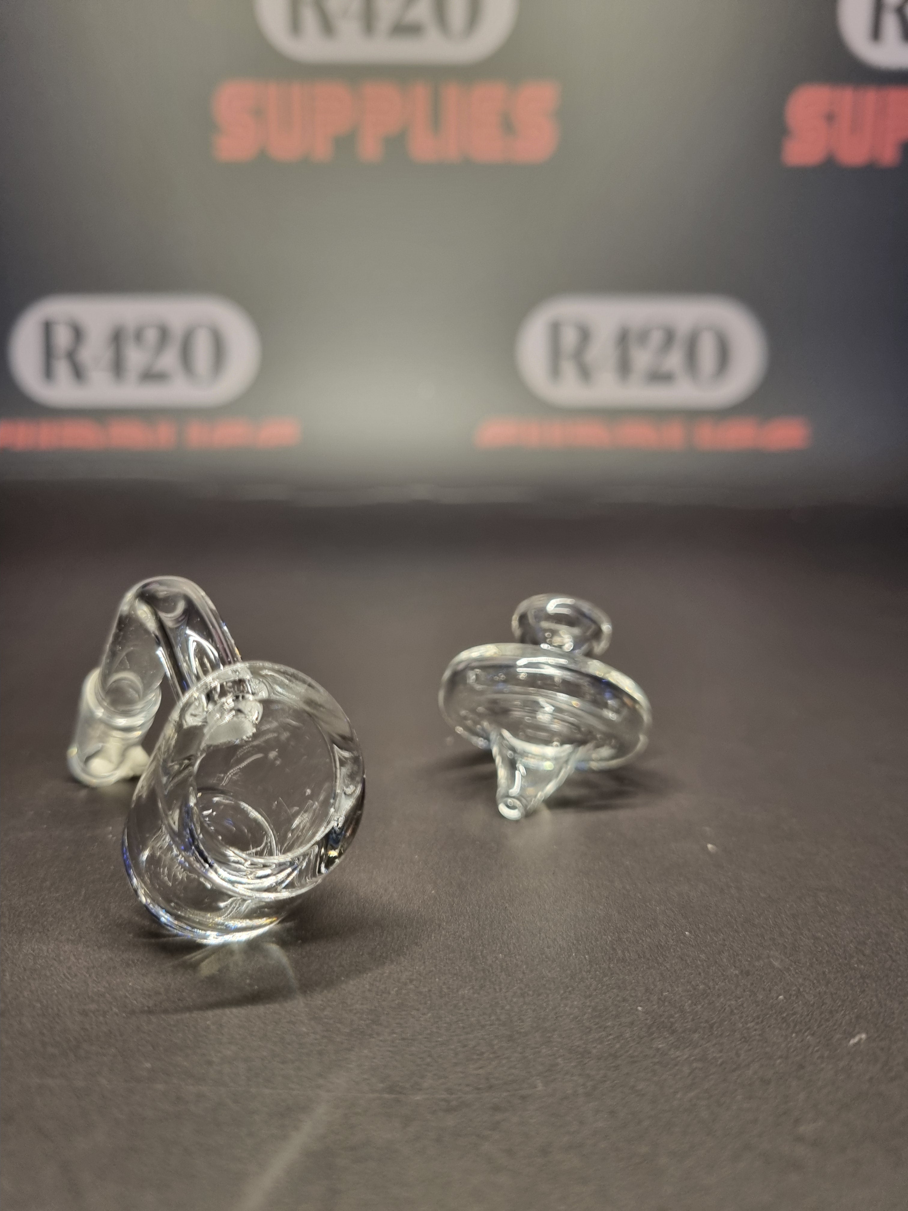 Quartz Banger - 10mm / 90° Male Fitting - Angled Top + Carb Cap