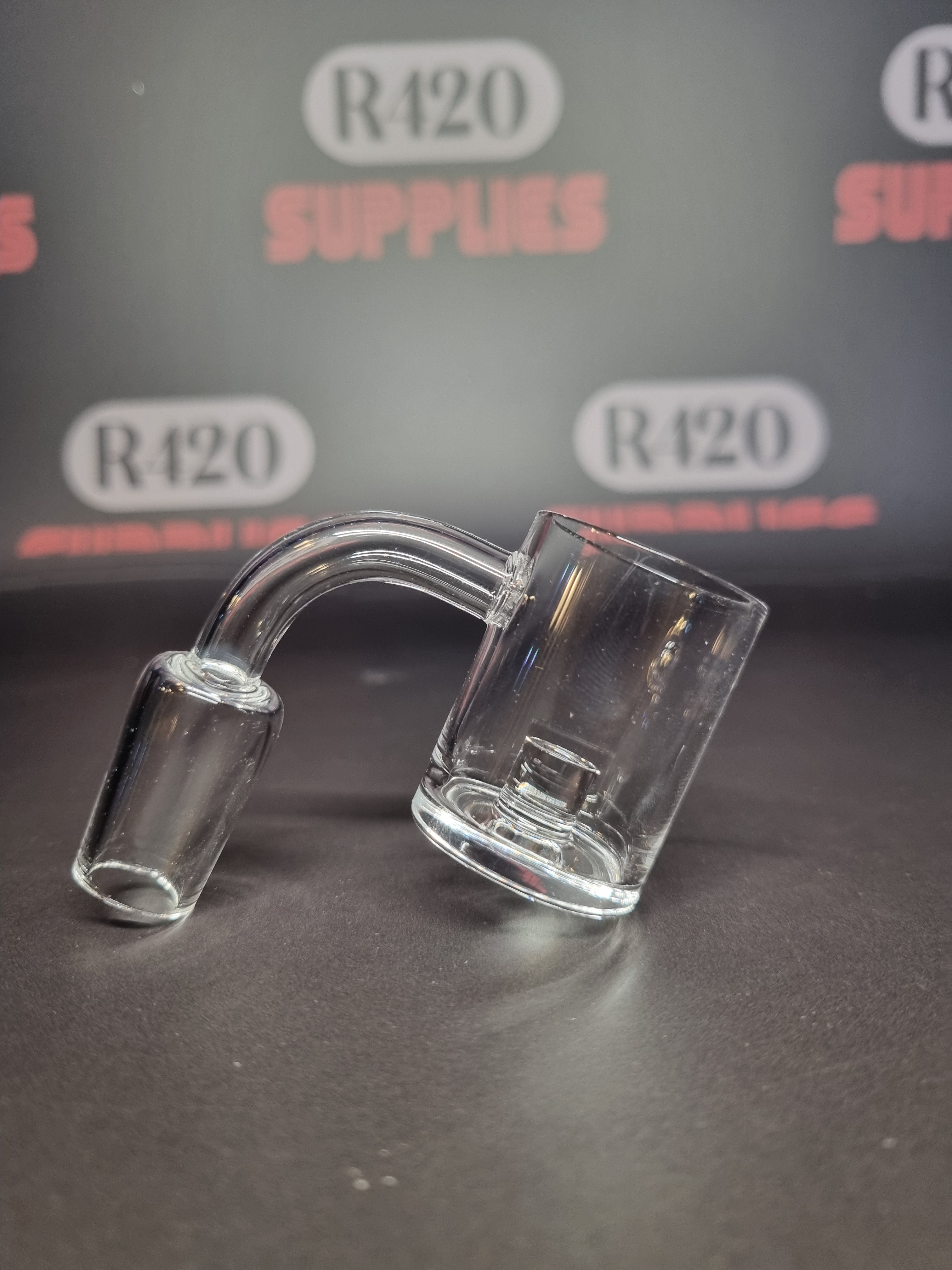 XL Quartz Banger - 18mm / 90° Male Fitting + Carb Cap (Boxed)