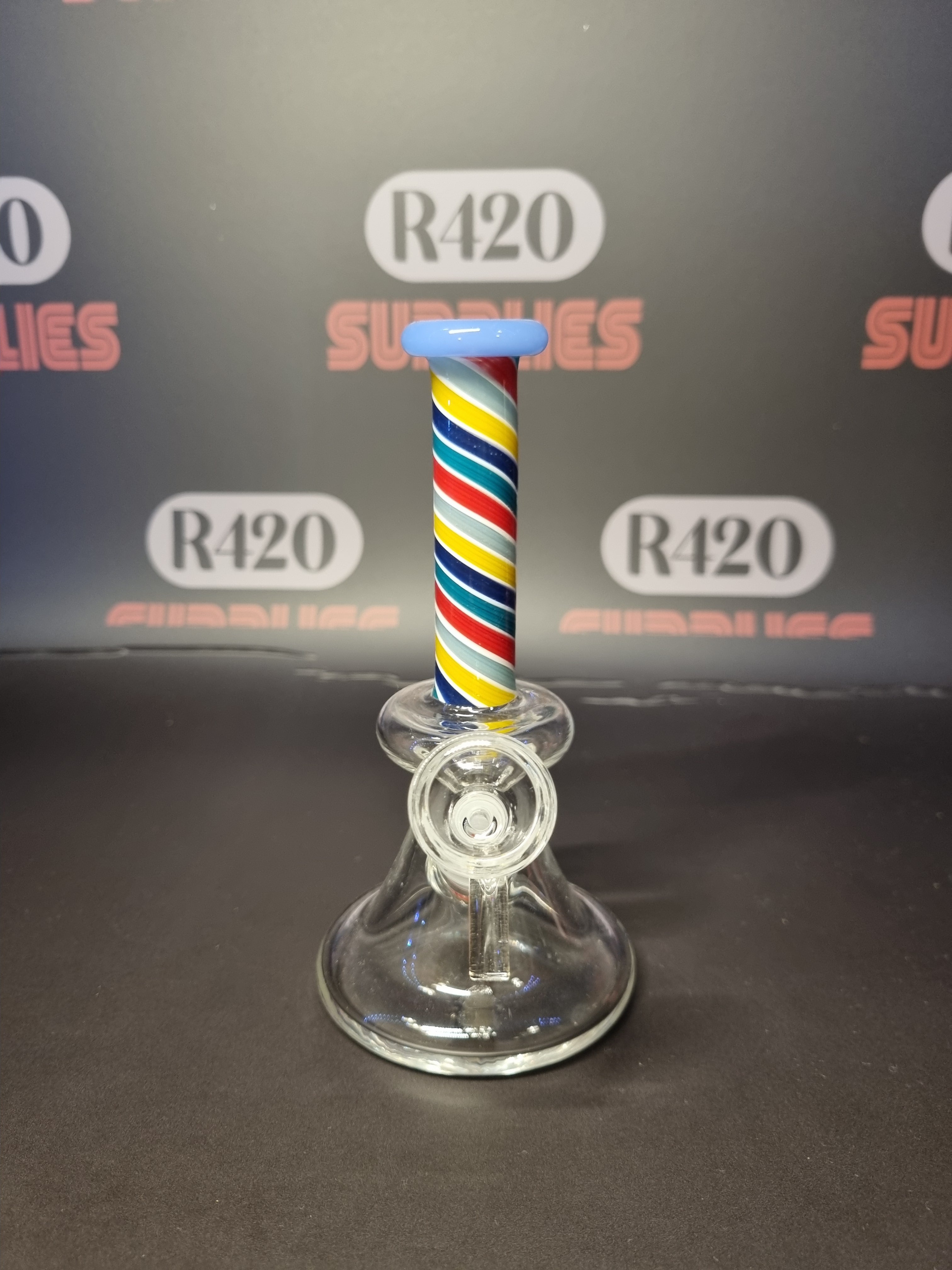 Amsterdam Limited Edition Bubbler - Multi Colour Stripes - H:16cm