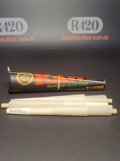 RAW Black Organic 1¼ Cones - 6 Pack