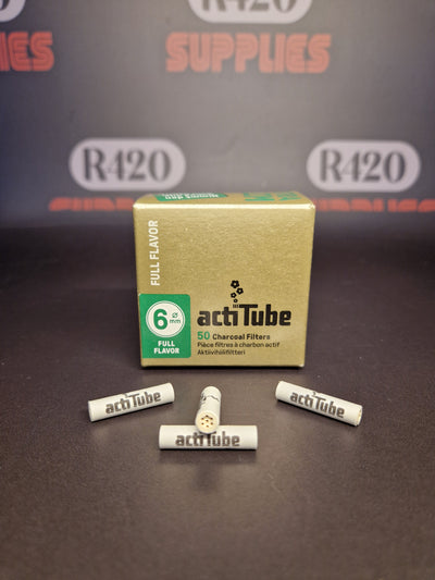 actiTube Charcoal Filters - 50 Pack - 6mm Extra Slim