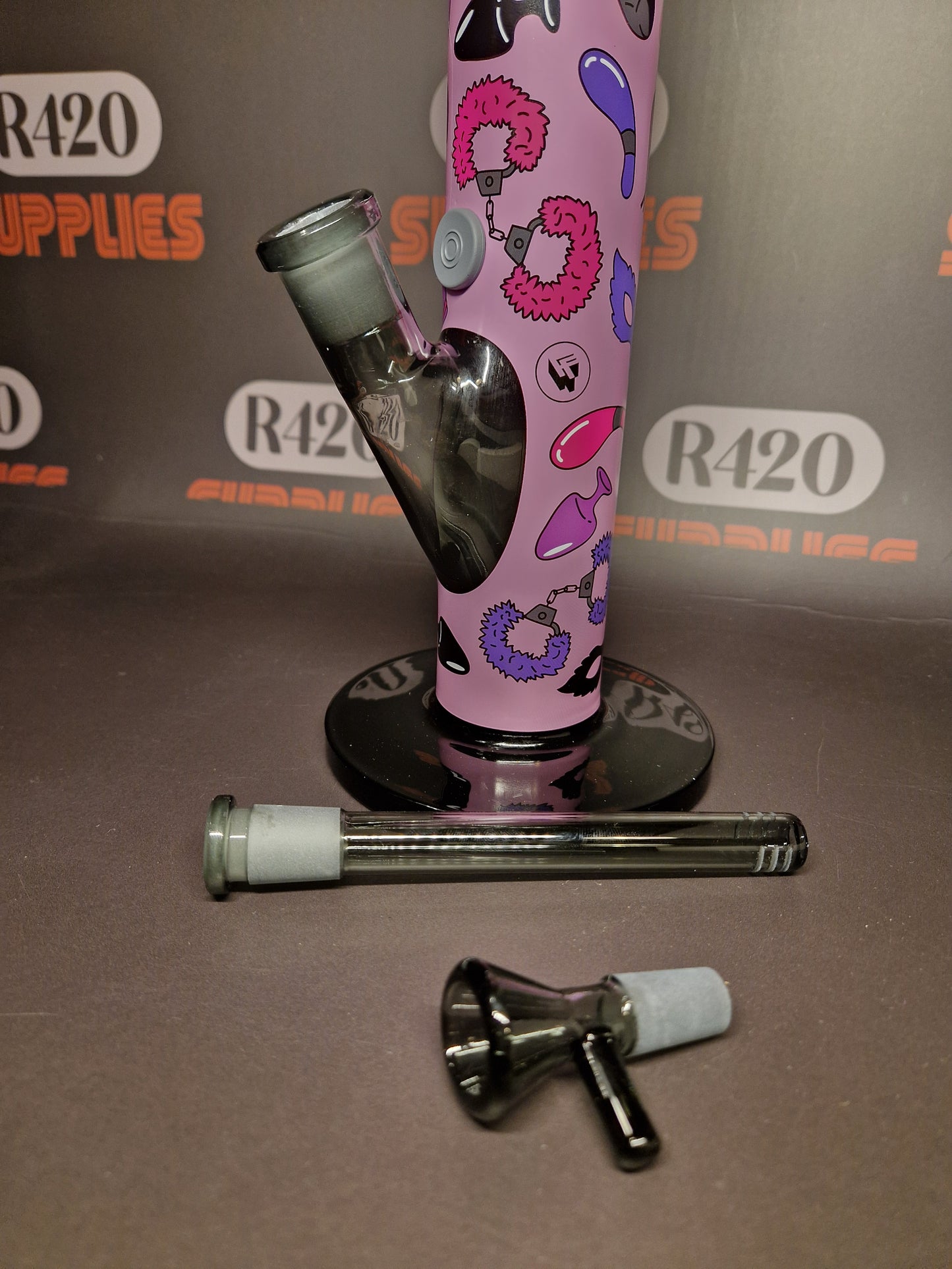 Keramische Penisvormige Bong - 29cm - Zwart