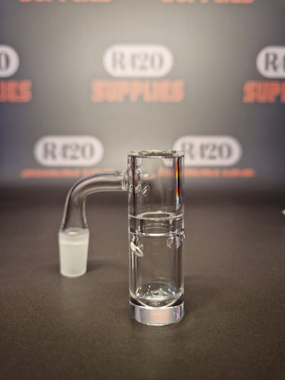 Quartz Banger - 14mm / 90° Male Fitting - Thin Flat Bottom Bucket with Autospin