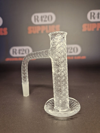 Quartz Slurper- 10mm / 90° Male Fitting - Tall & Ornate Design