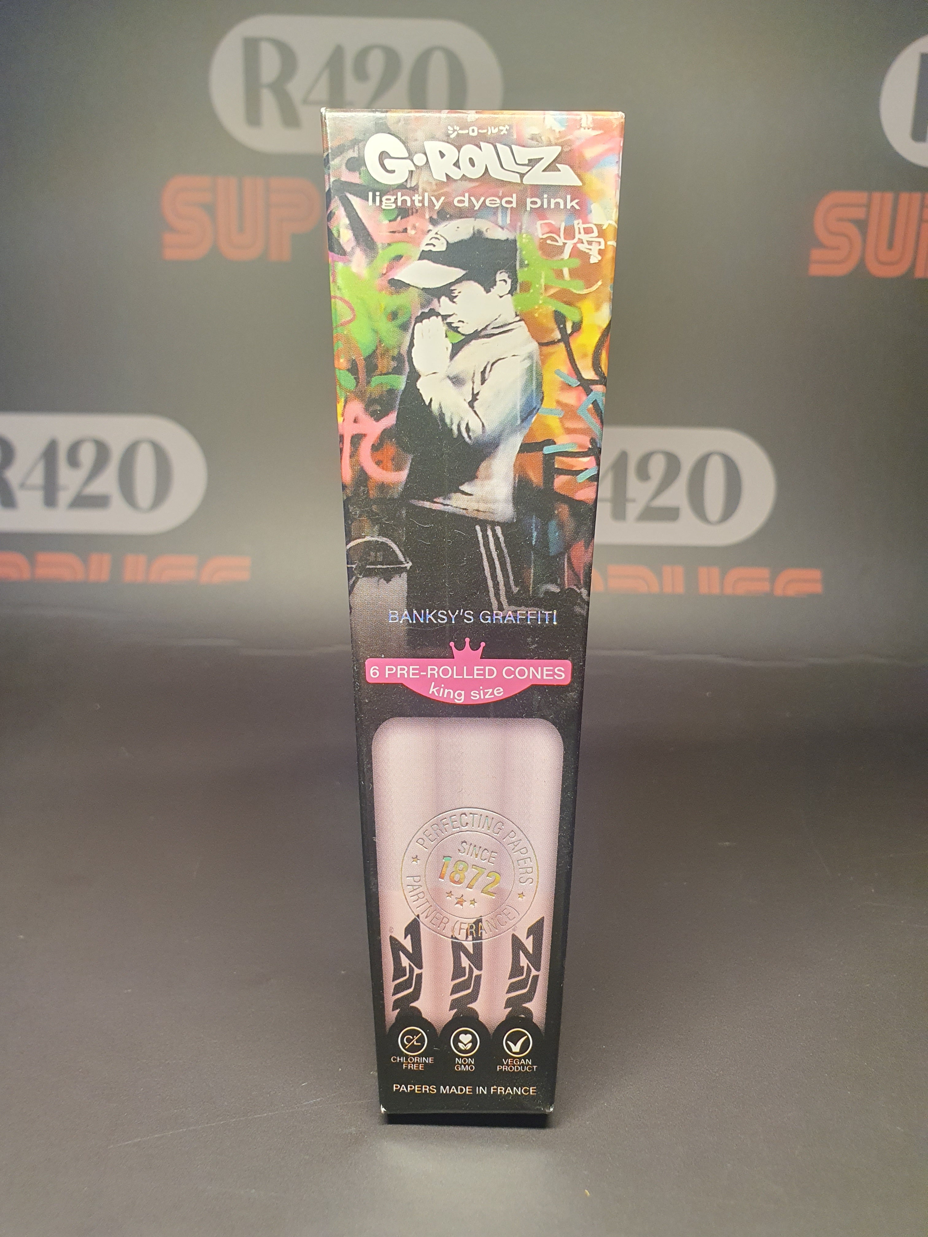 G-Rollz - Banksy - Kingsize Pink Cones - 6 Pk