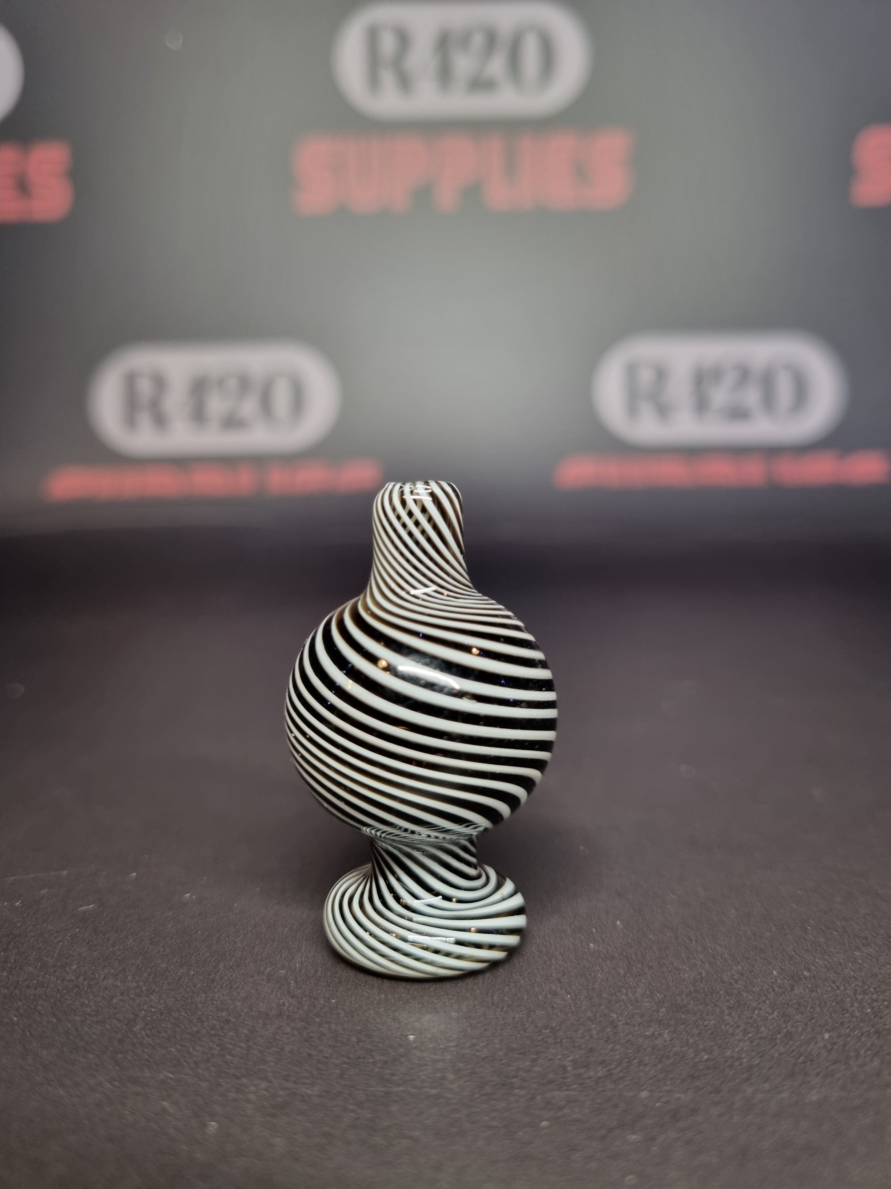 Glass Carb Cap - Spiral Design - Mixed Colours
