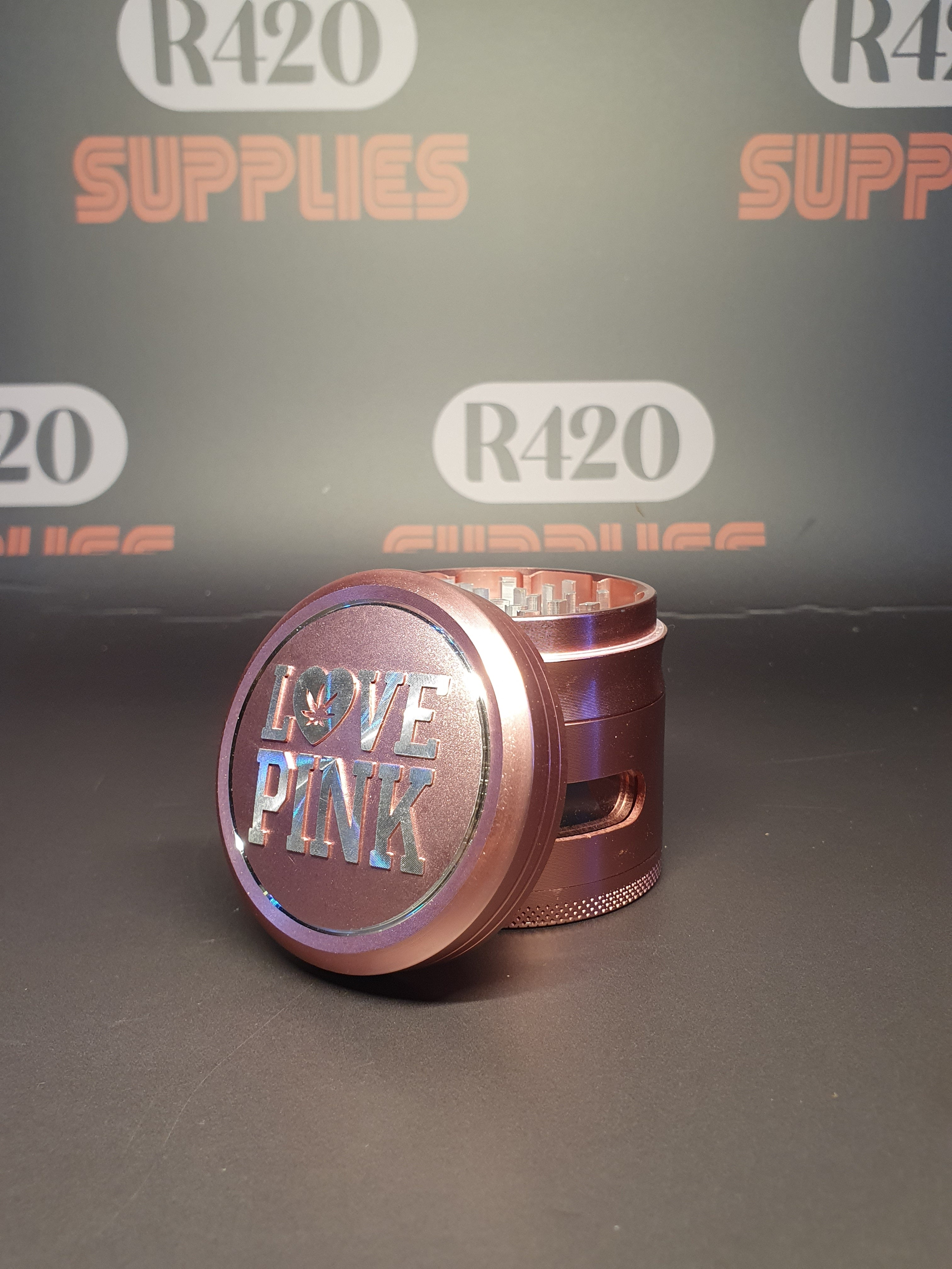 Love Pink Metal Grinder - Rose Gold - 63mm - 4 Part