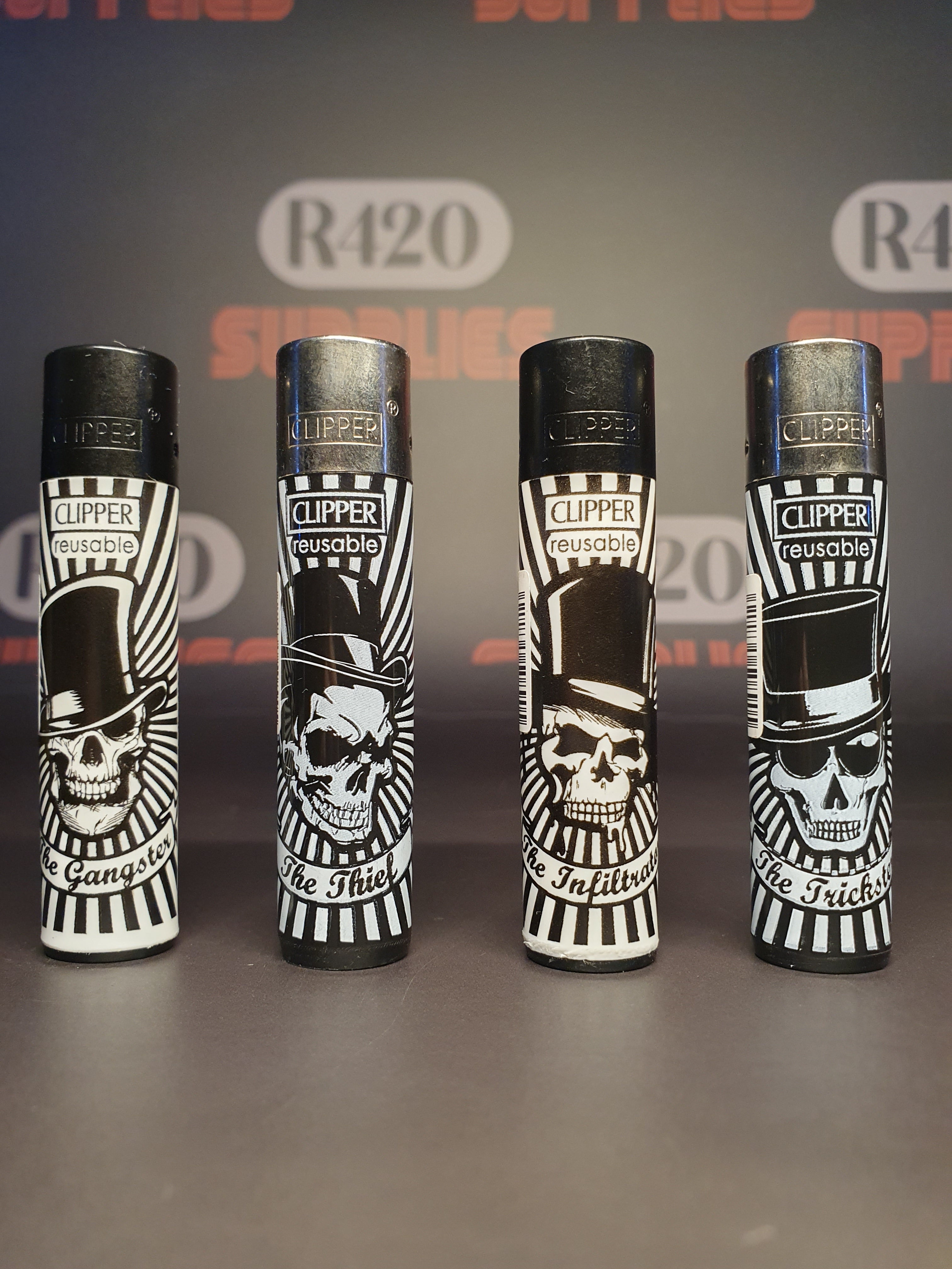 Clipper Lighter - Party skulls