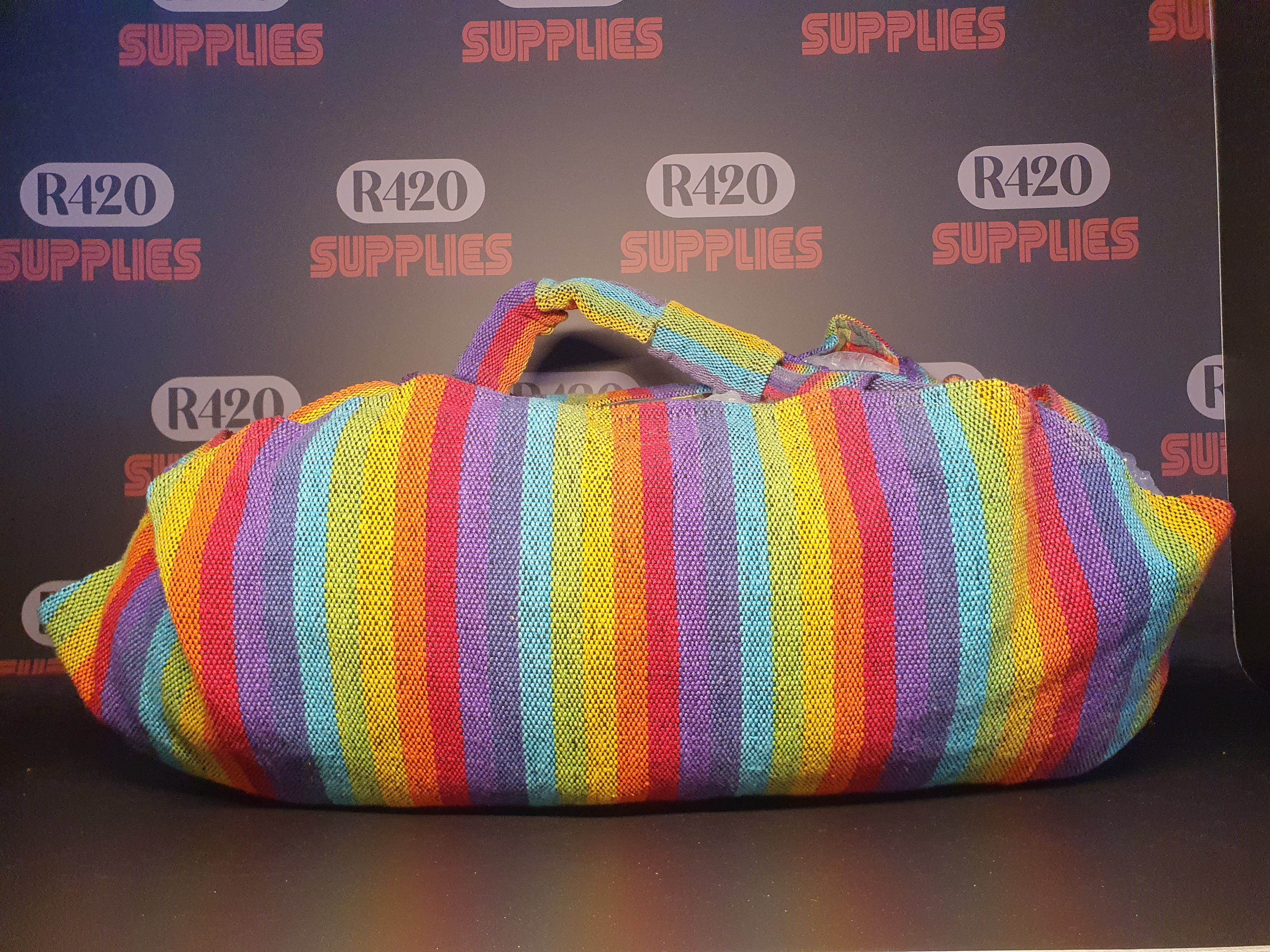 Rainbow Coloured Handmade Beach Bag