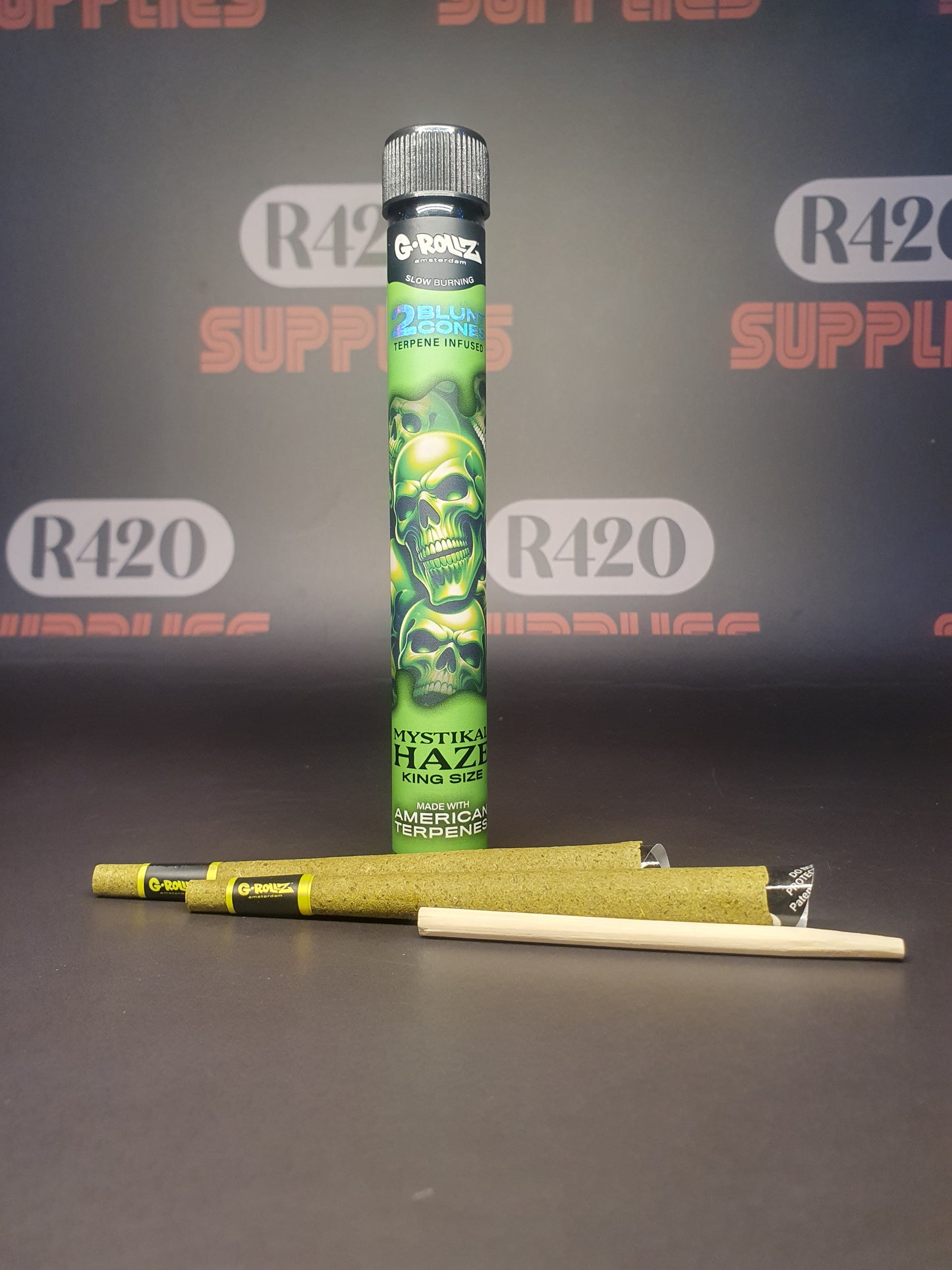 G-Rollz - Pre-Rolled Terpene Infused Blunt Cones - Mystikal Haze (2 Pack)