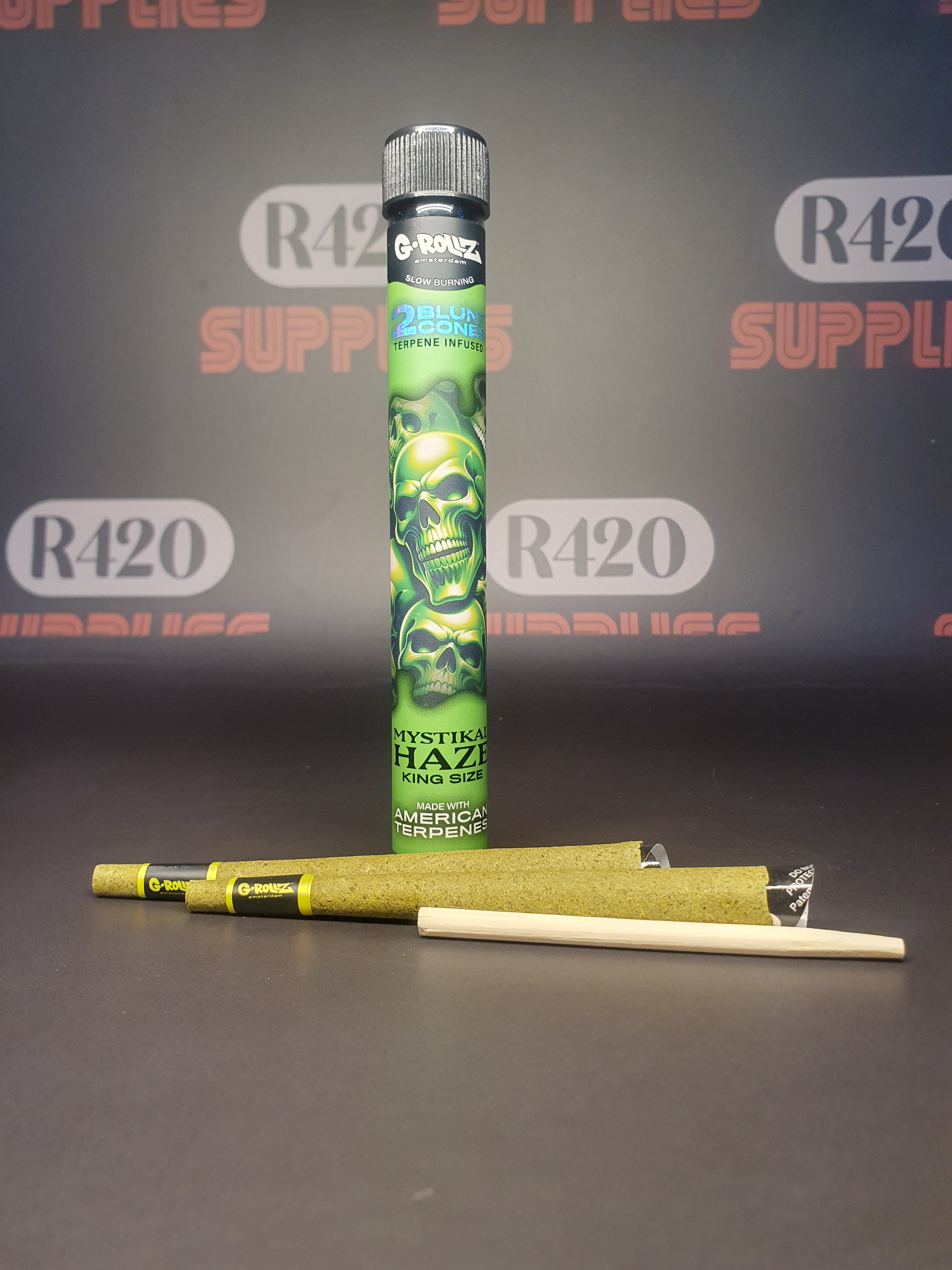 G-Rollz - Pre-Rolled Terpene Infused Blunt Cones - Mystikal Haze (2 Pack)