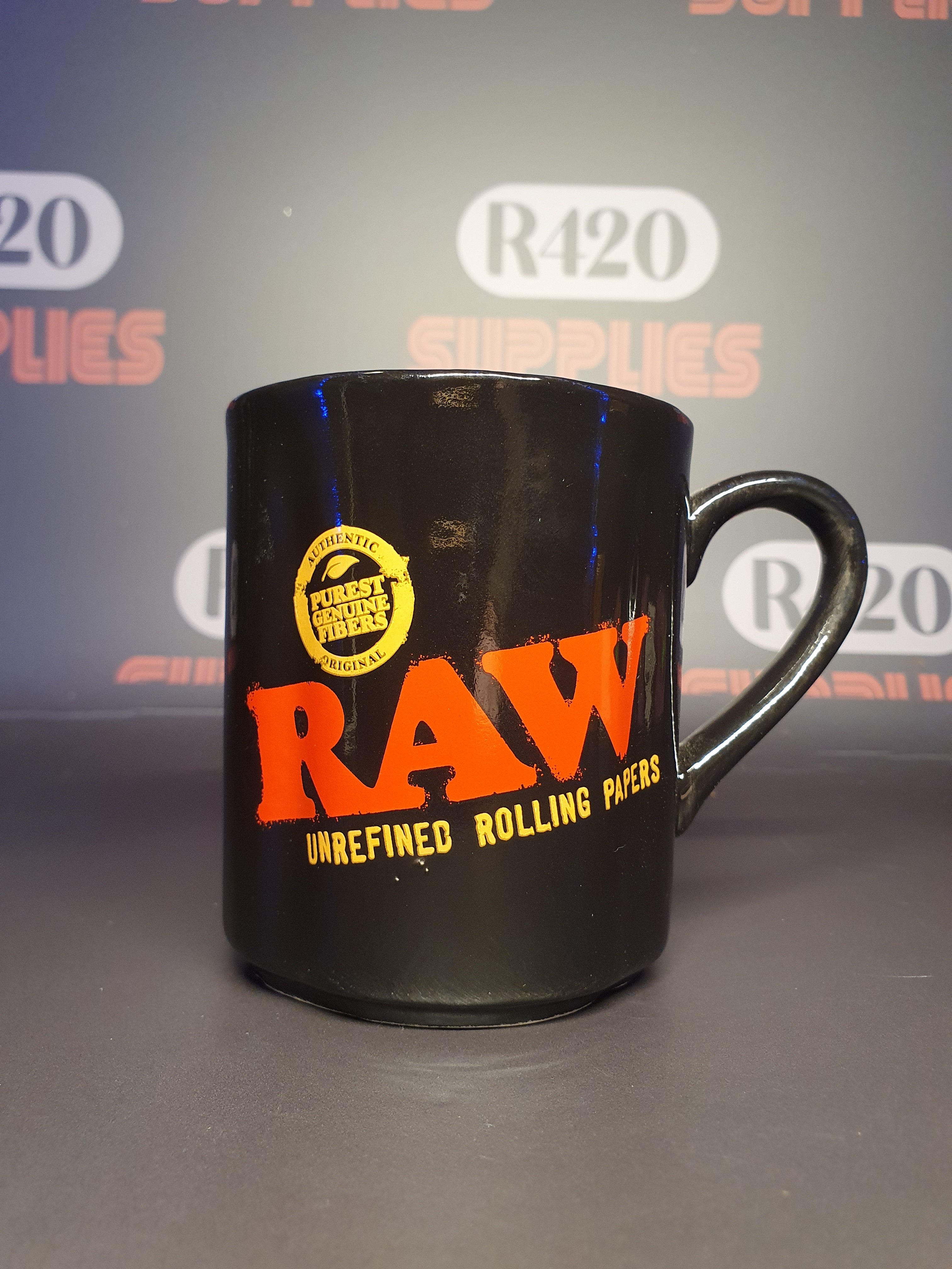 RAW Black Ceramic Coffee Mug