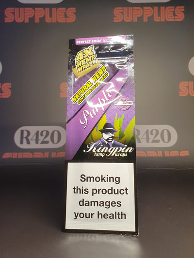 Kingpin Hennep Wraps - 4 Stuks - Paars