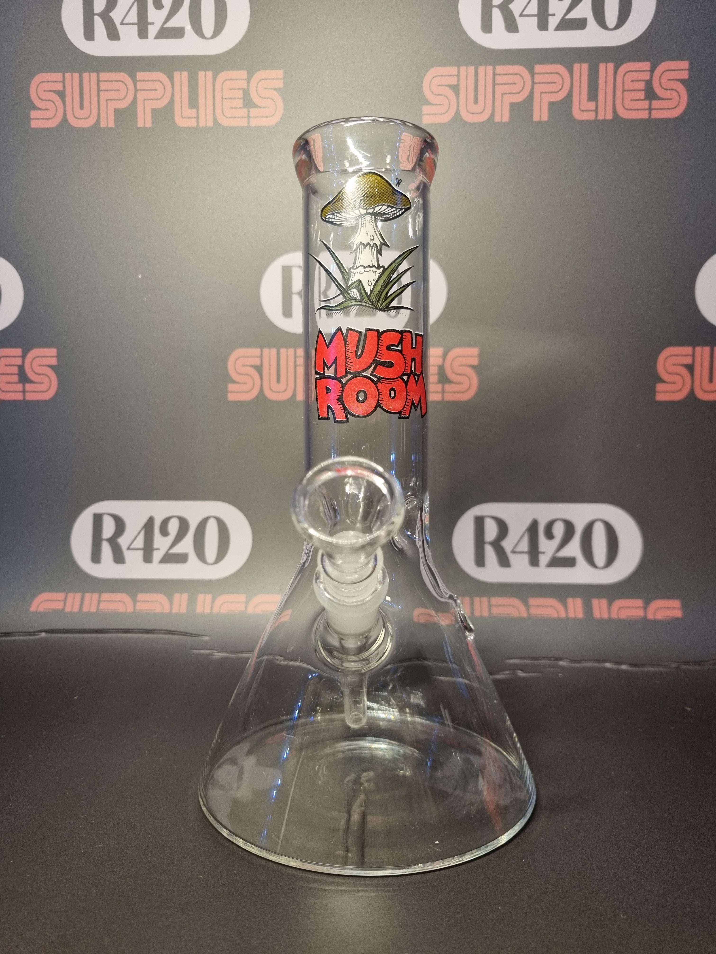 Glass Bong - Mushroom Design - 23cm