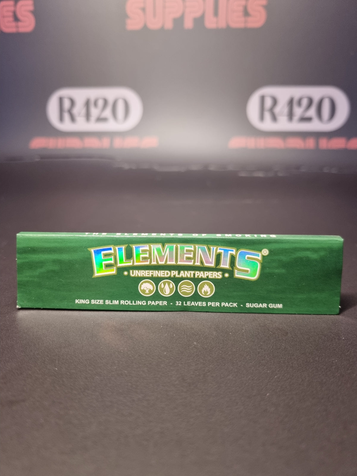 Elements Green Kingsize Slim - Ongeraffineerd plantenpapier