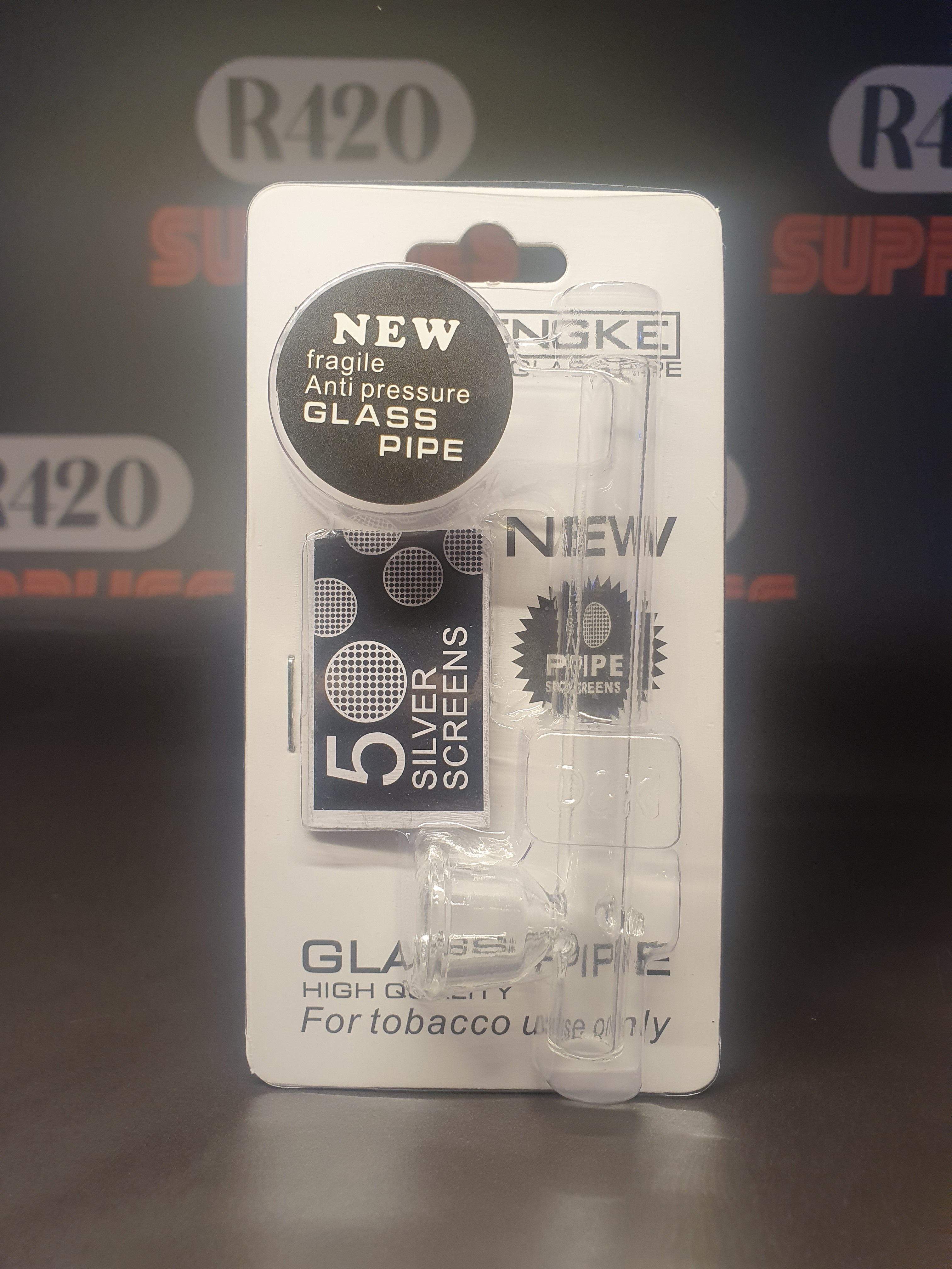 Glass Shotgun Pipe with Screens