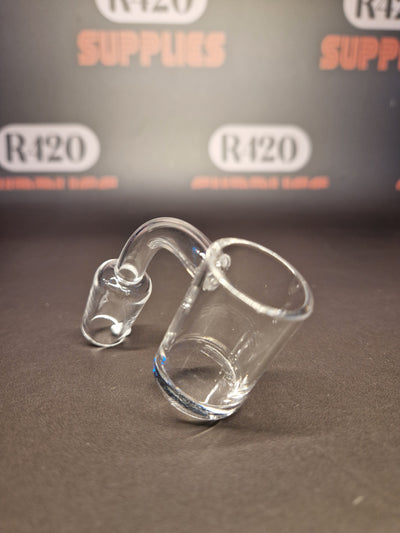 Quartz Banger - 18mm / 90° Male Fitting - Flat Bottom Bucket - Clear
