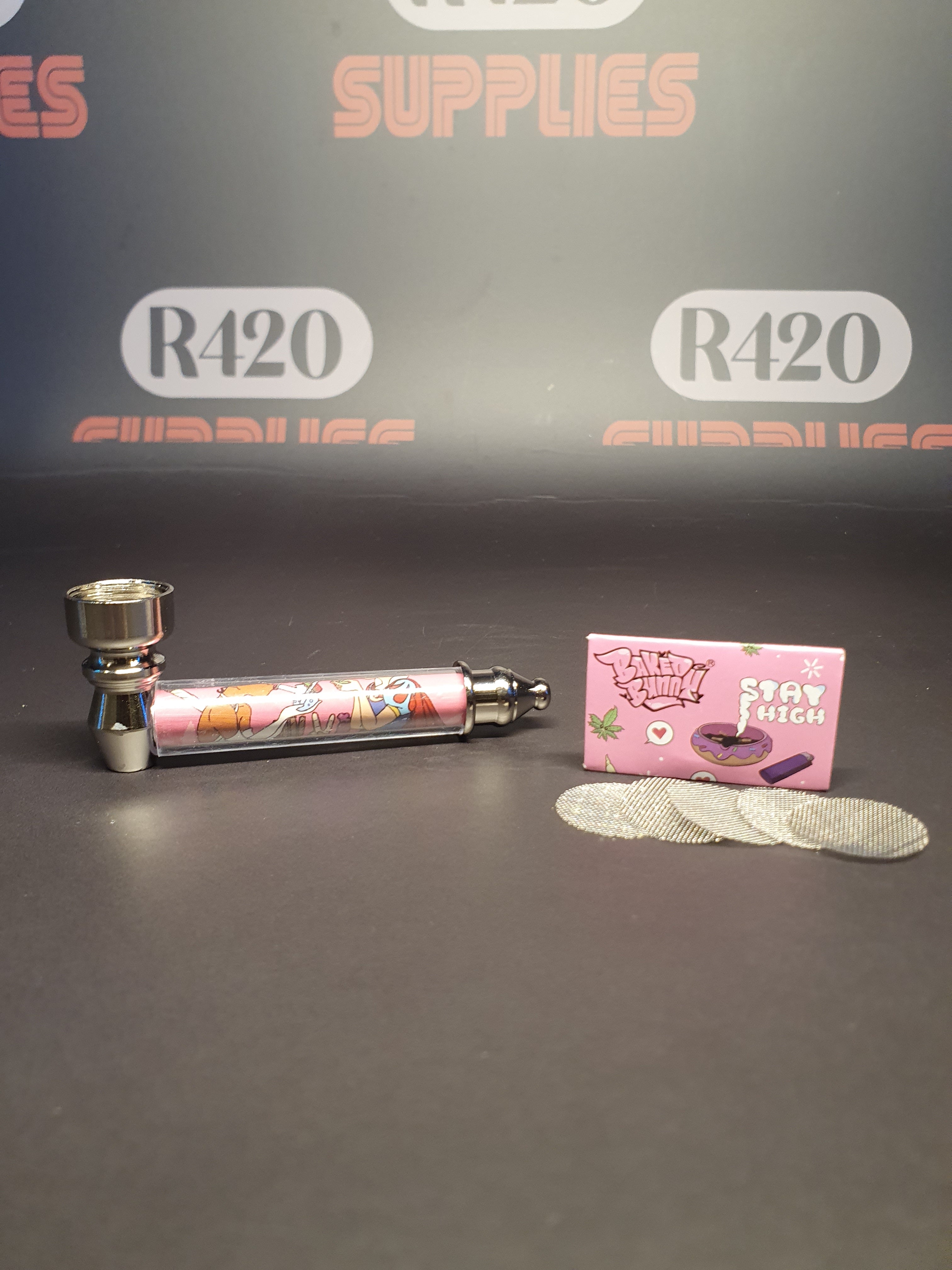 Baked Bunny Metal Pipe - 85mm - Pink