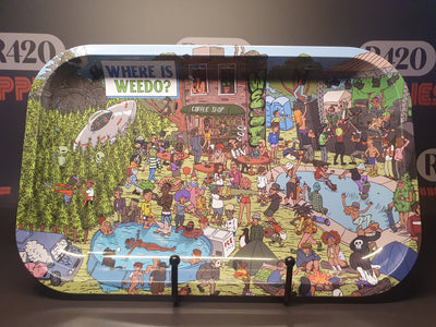 Where's Weedo? - Coffee Shop - Metal Rolling Tray 275x175mm