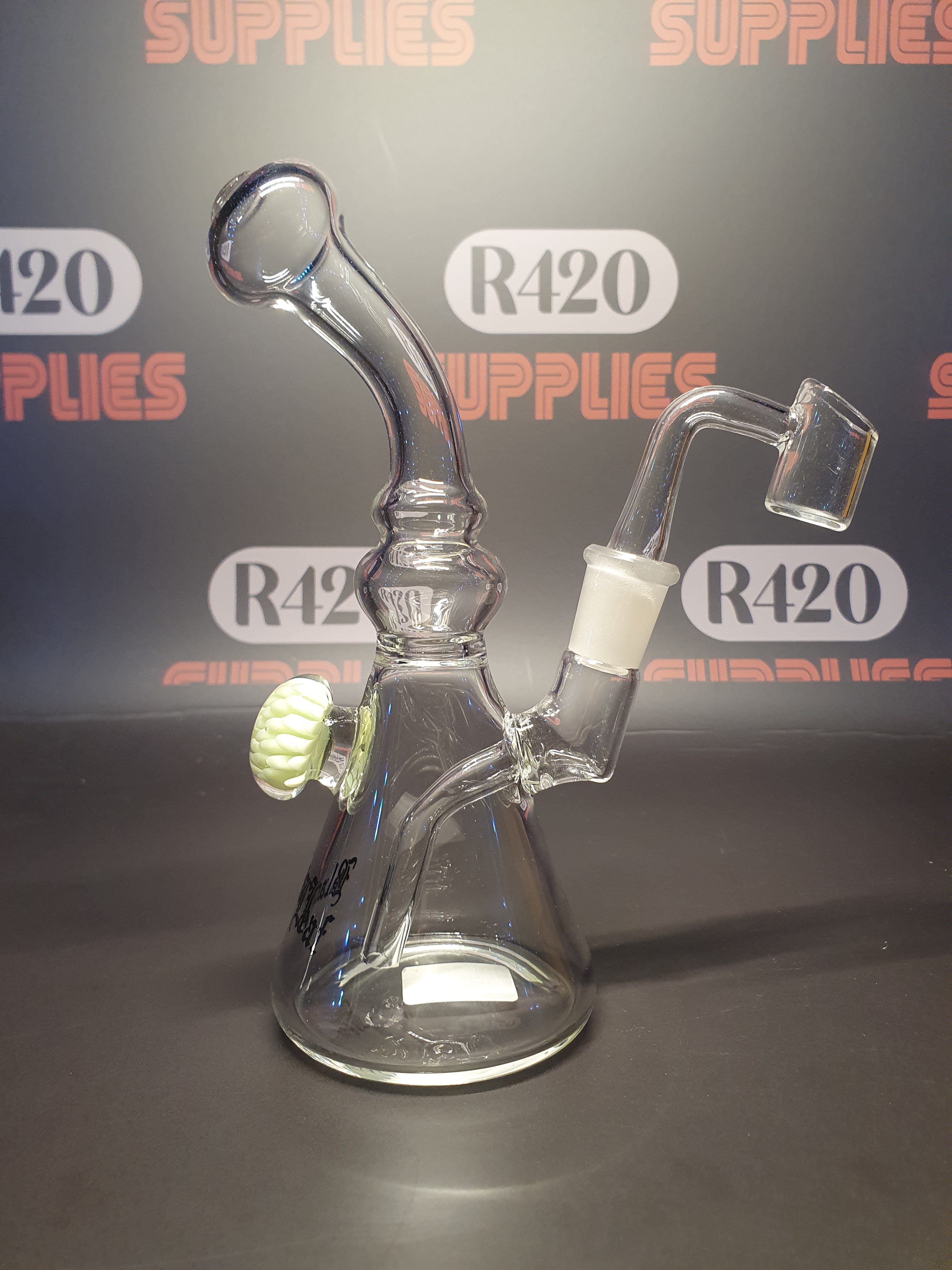 Black Leaf - Combi Glass Dab Rig - H180mm - Green