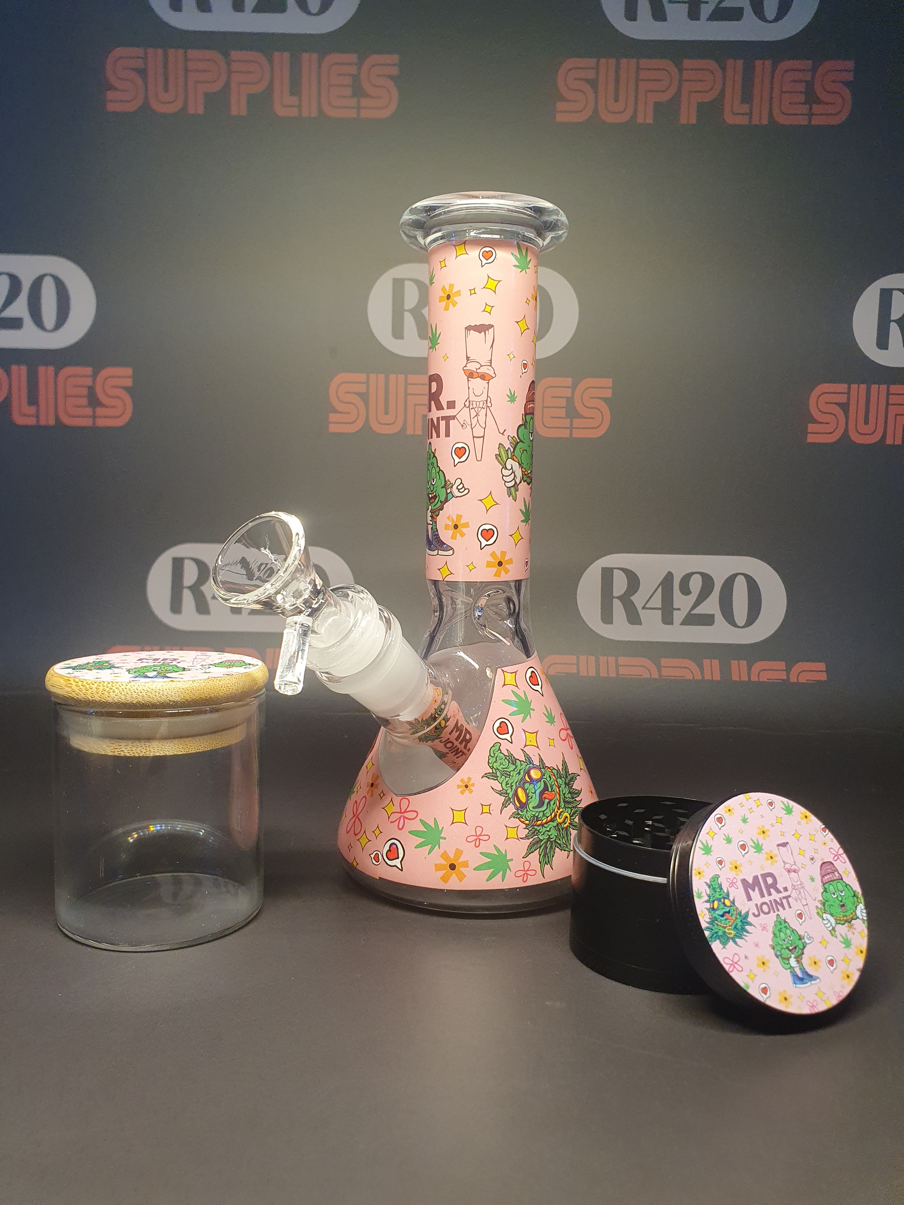 Pink 12 Piece Glass Bong Giftset