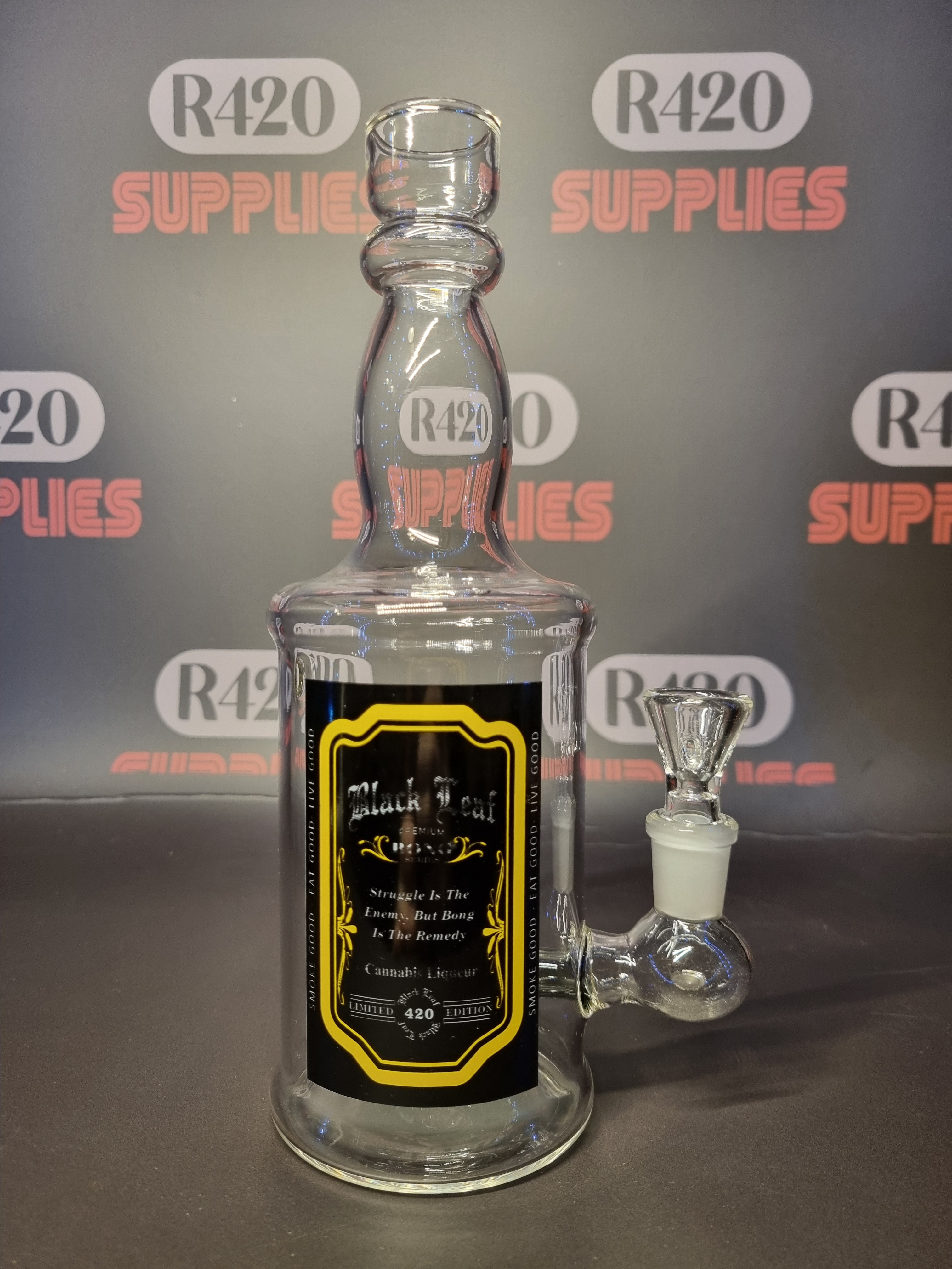Black Leaf - "Whisky" Bottle Bong - H240mm