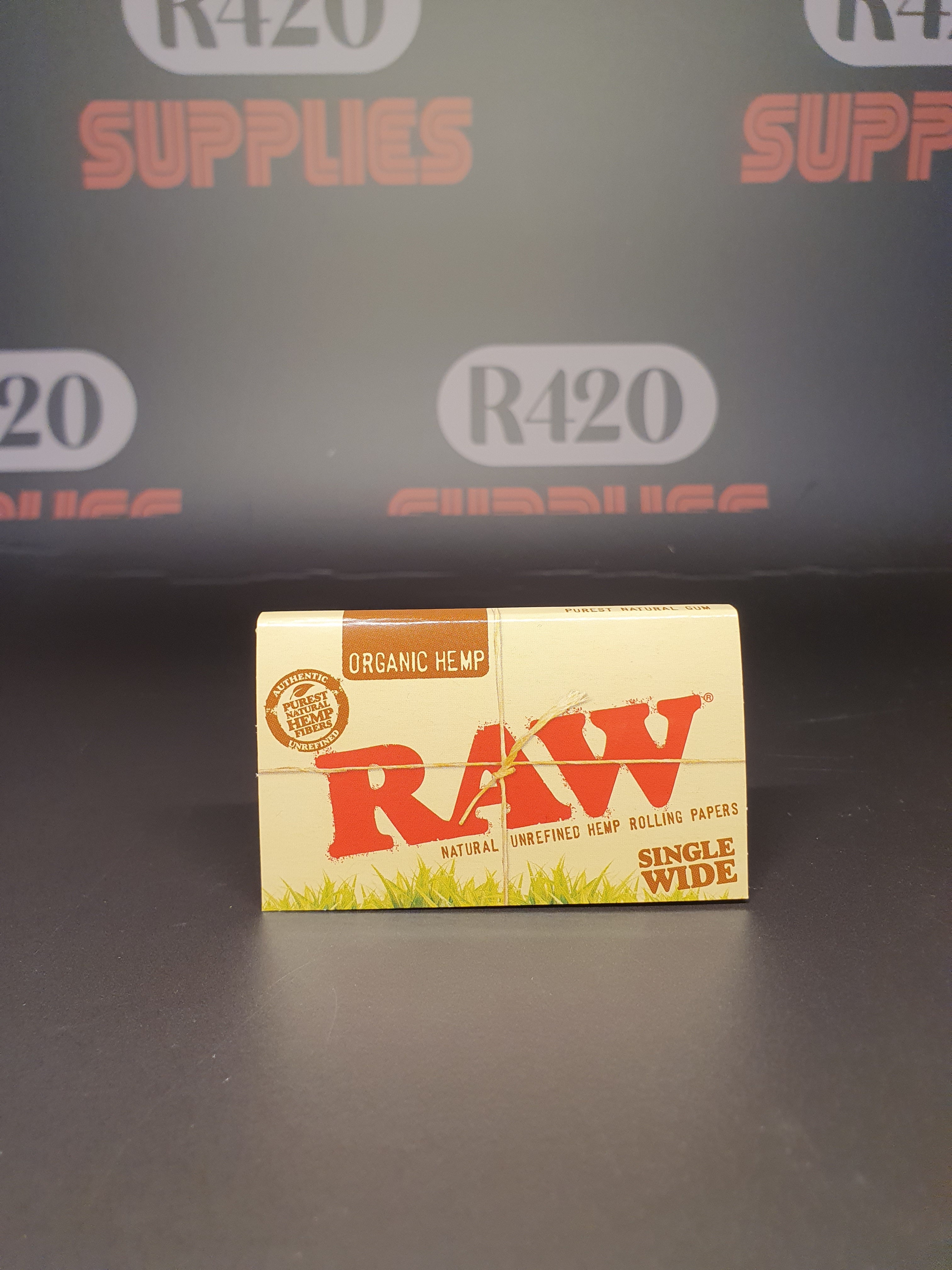 RAW Organic Hemp Single Wide - Double Window - 100 Leaves