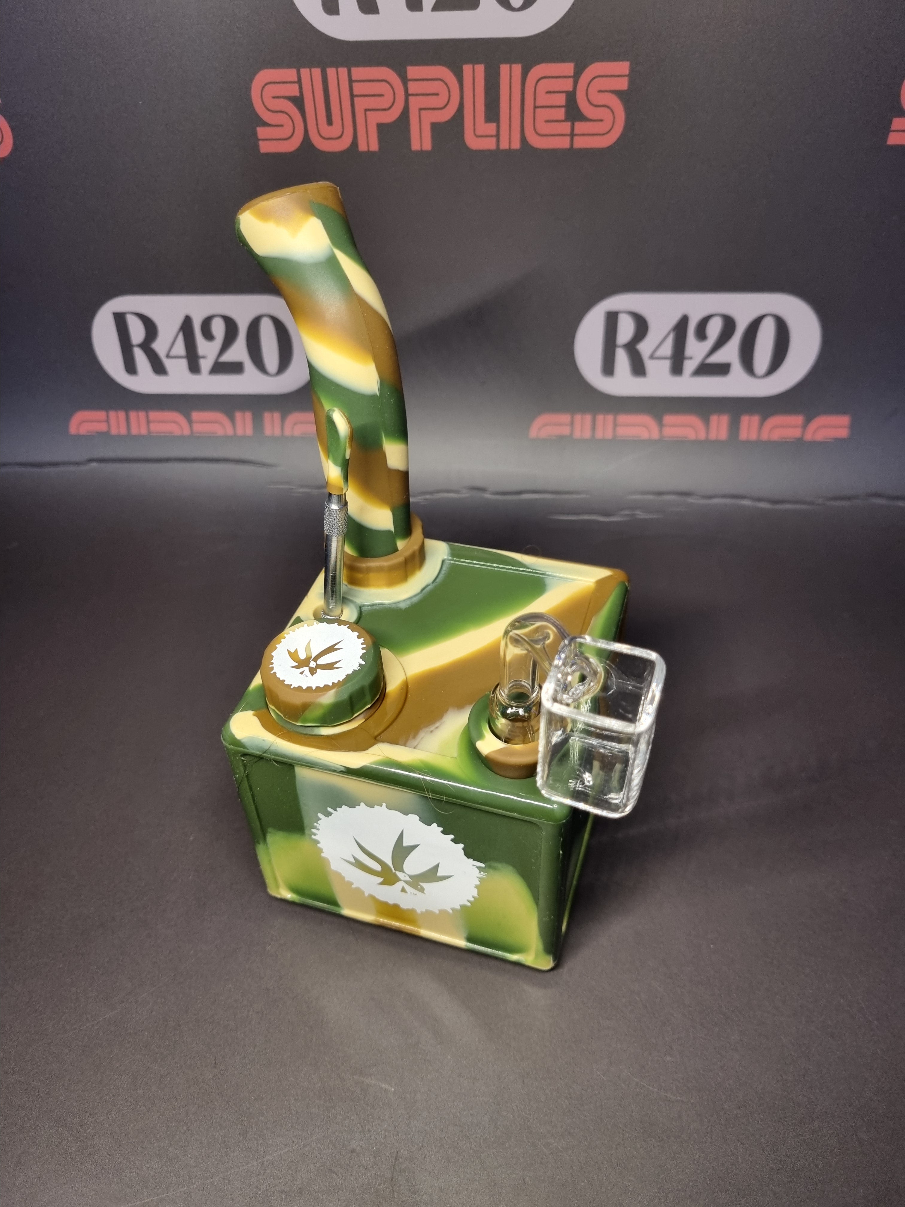 PieceMaker "Kube" Kamo Silicone Dab Rig / Bong - 19cm (Ø23mm)