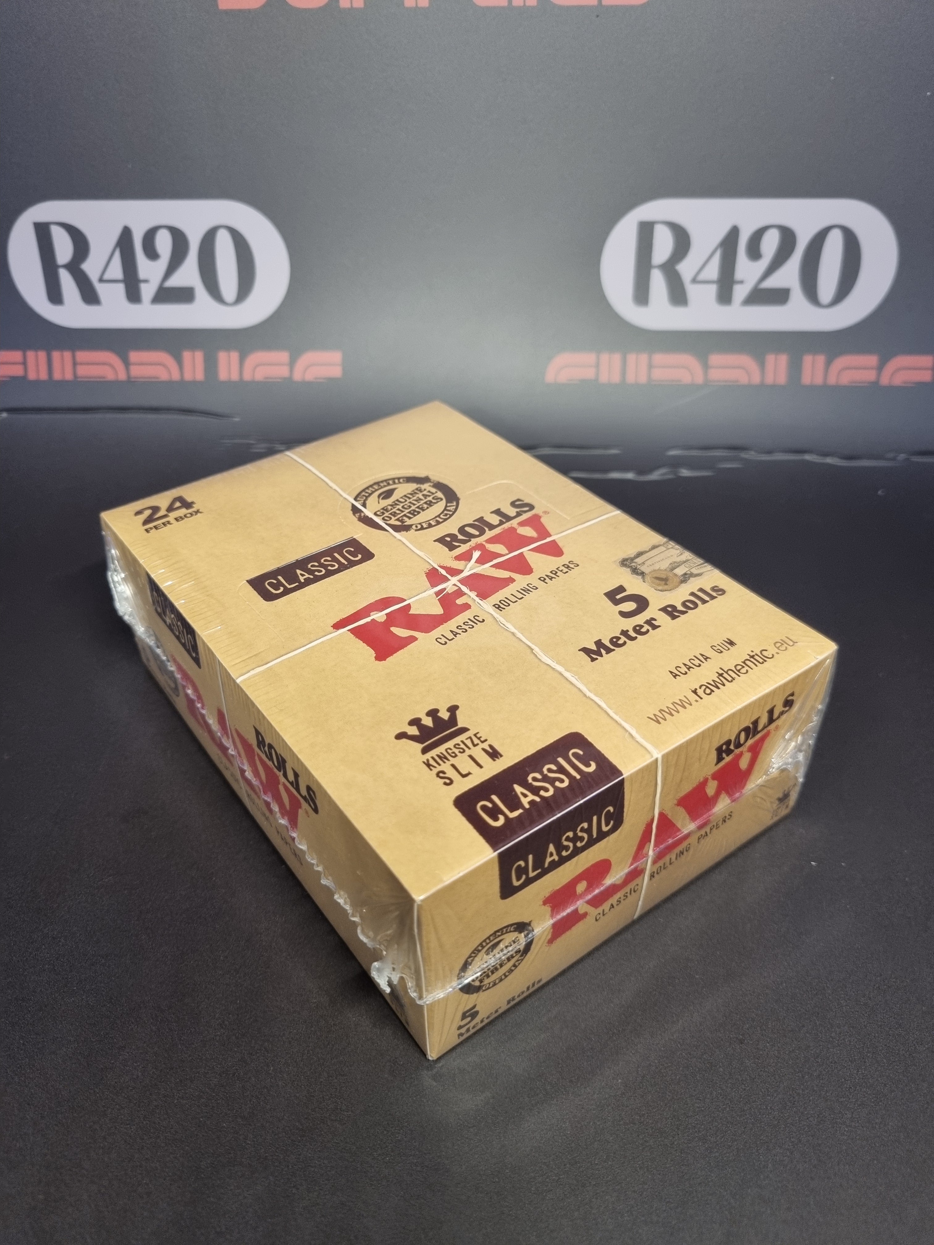 RAW Classic Kingsize Slim Rolls - 5 Meter