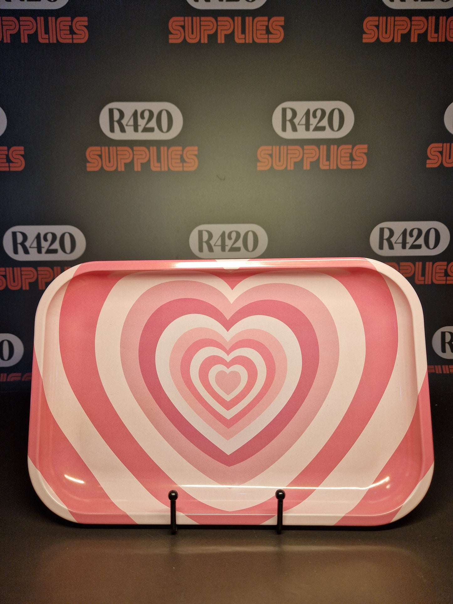 Pink Heart Rolling Tray - Medium