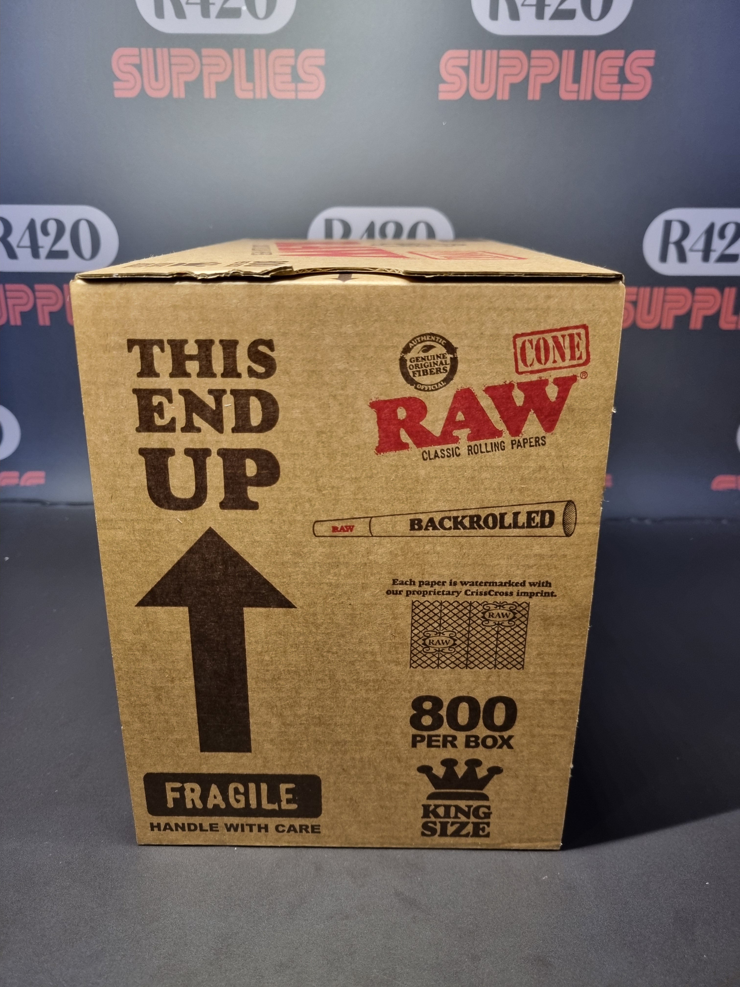 RAW Classic Kingsize Cones - 800 Box