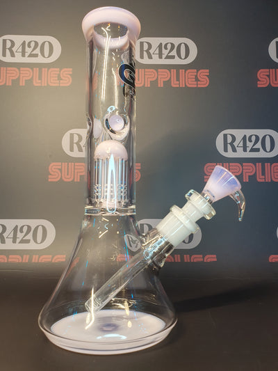 Grace Glass - Tree-Arm Percolator Beaker Bong - Pink - H:27.5cm