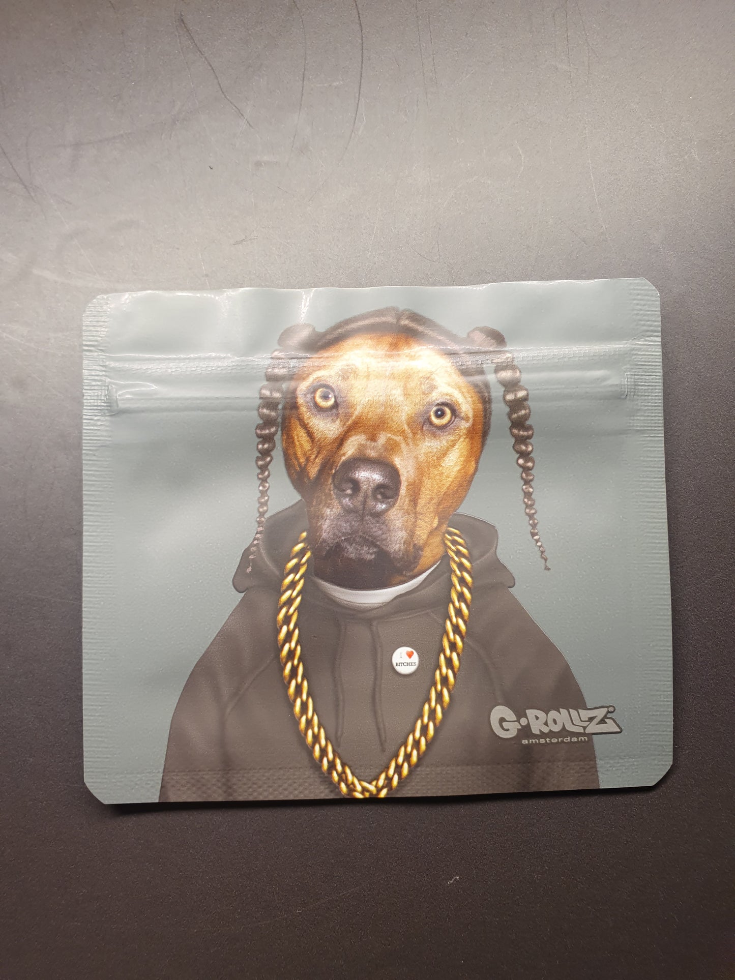 Mylar Geurdichte Zak - Rap Dog - 90x80mm - 50 Zakken